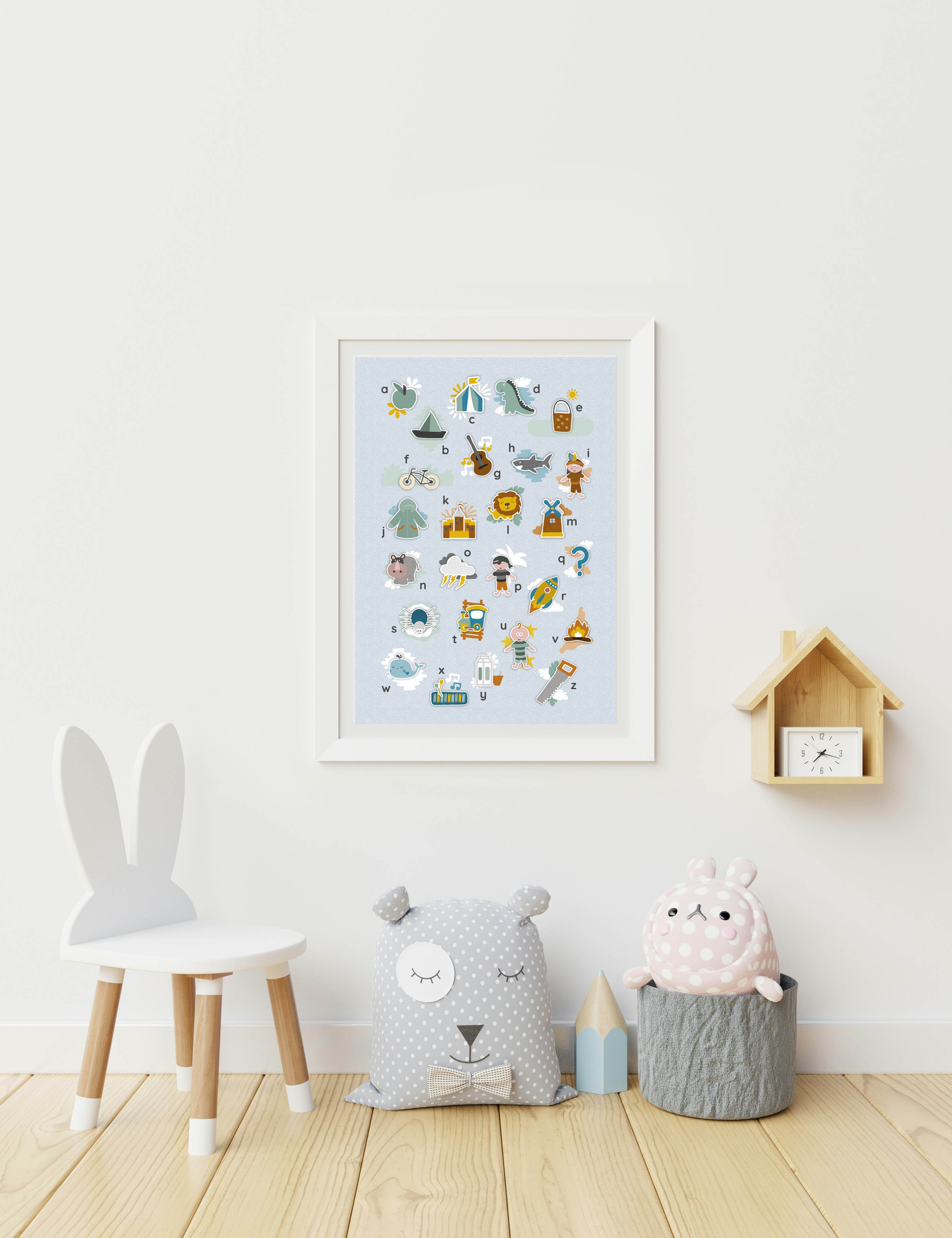 Mijn alfabetposter - blauw