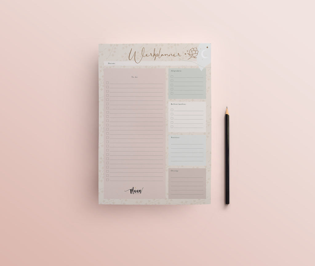Werkplanner - to do notitieblok - A4 - Eclipse