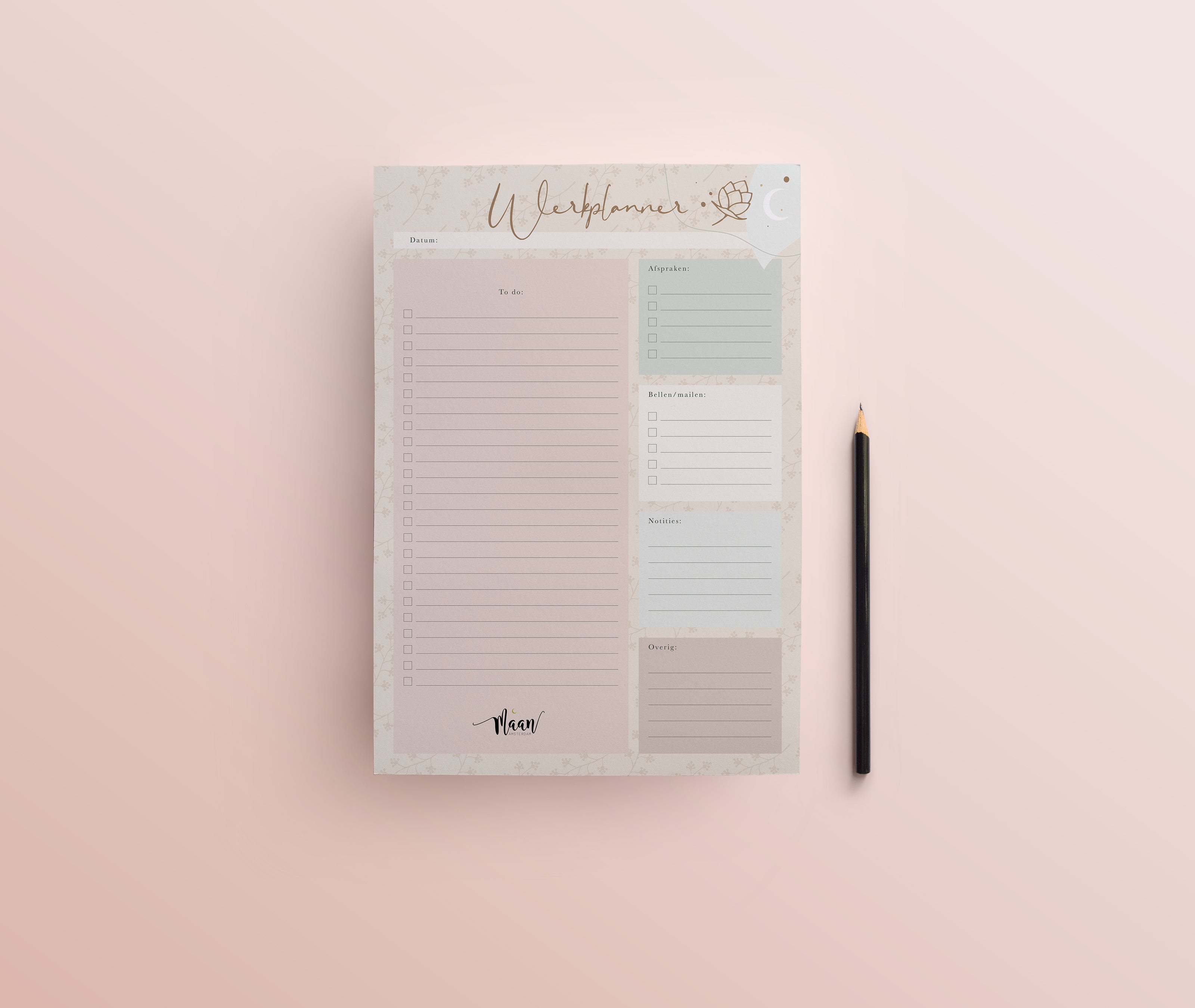 Werkplanner - to do notitieblok - A4 - Eclipse