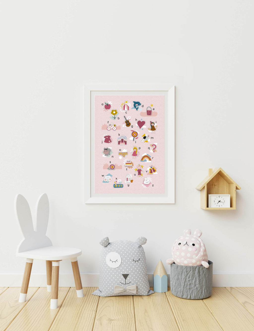 Mijn alfabetposter - roze