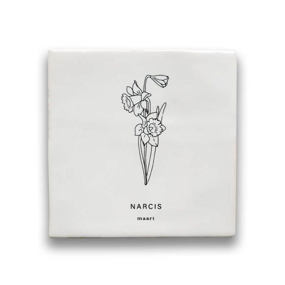Tegeltje geboortebloem - Maart