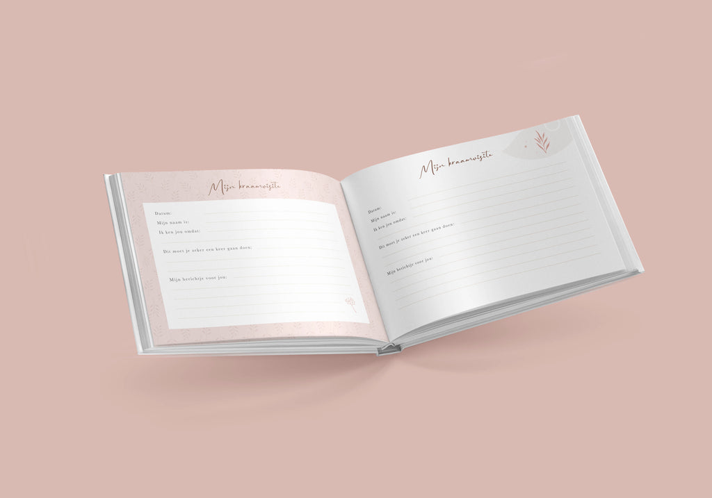 Mijn kraamvisiteboek - Invulboek voor kraamvisite - Geschikt voor 74 gasten