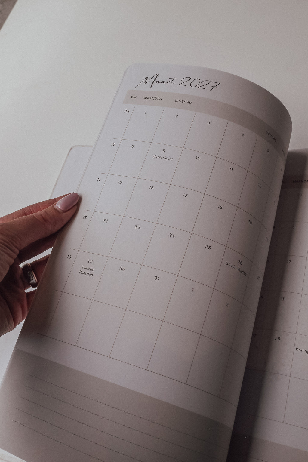 Agenda 2027 - A4 jaaragenda - Weekagenda  - 1 week op 2 pagina's
