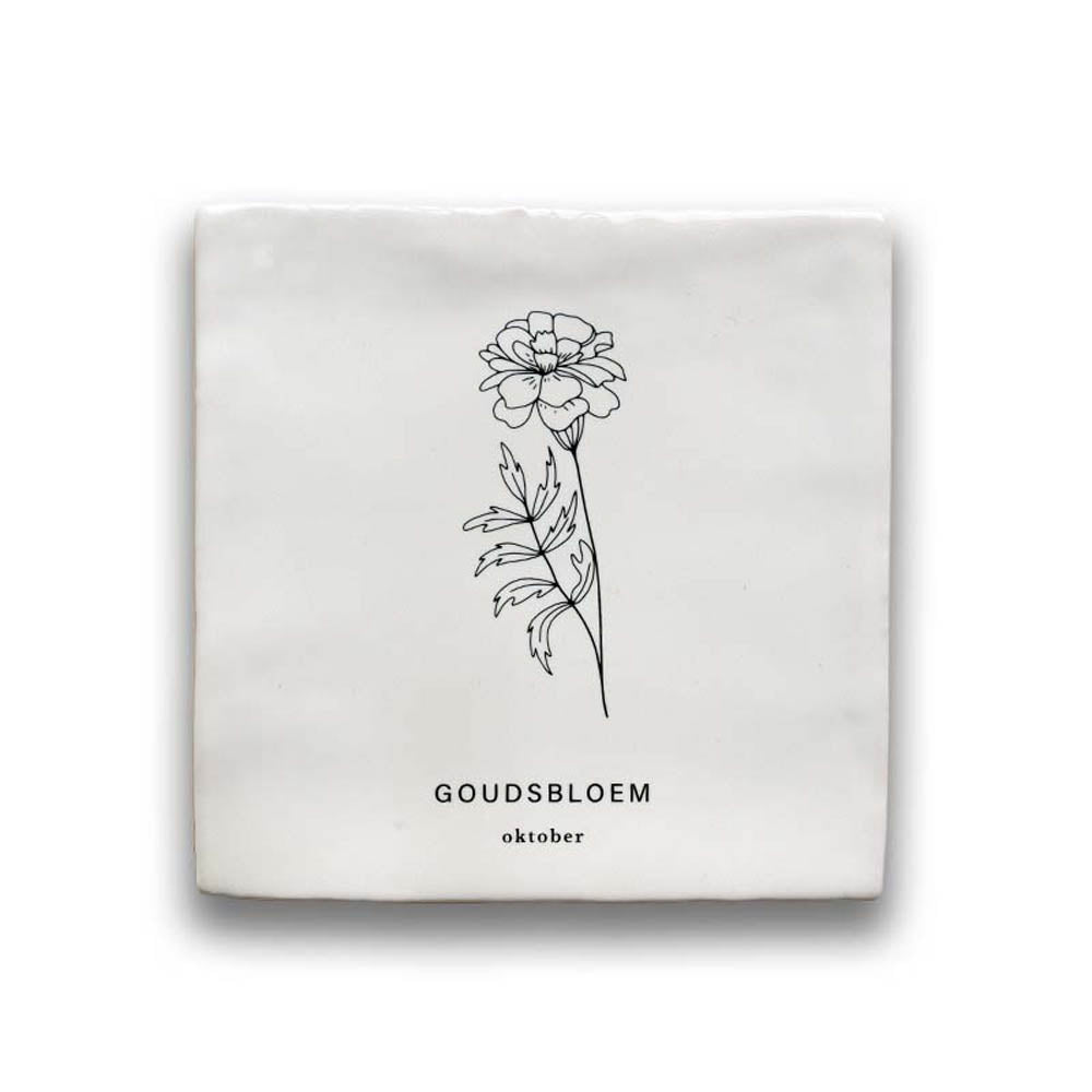 Tegeltje geboortebloem - Oktober