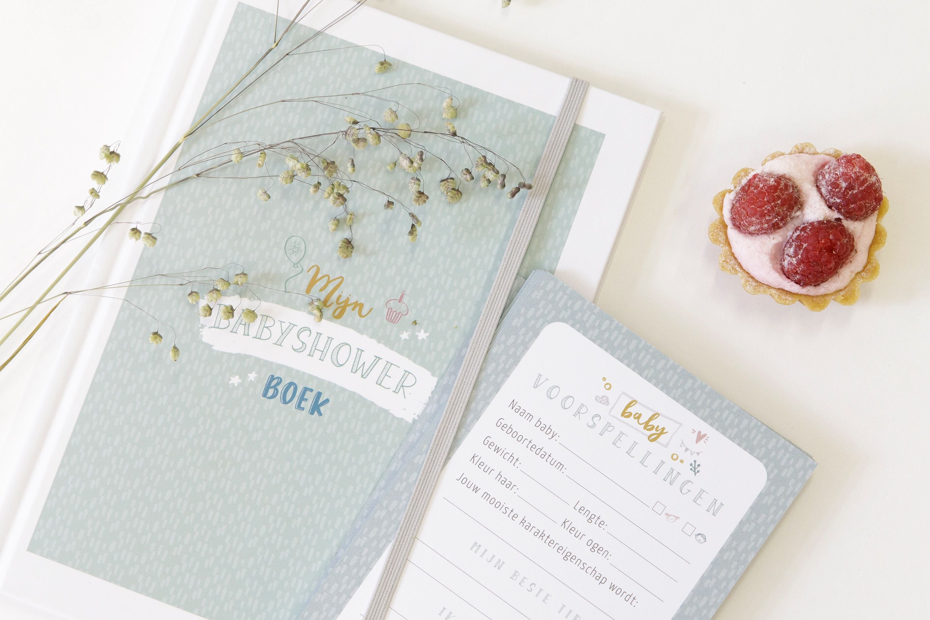 Mijn babyshower invulkaarten (30 stuks) - mint