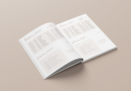 Agenda 2027 - A4 jaaragenda - Weekagenda  - 1 week op 2 pagina's