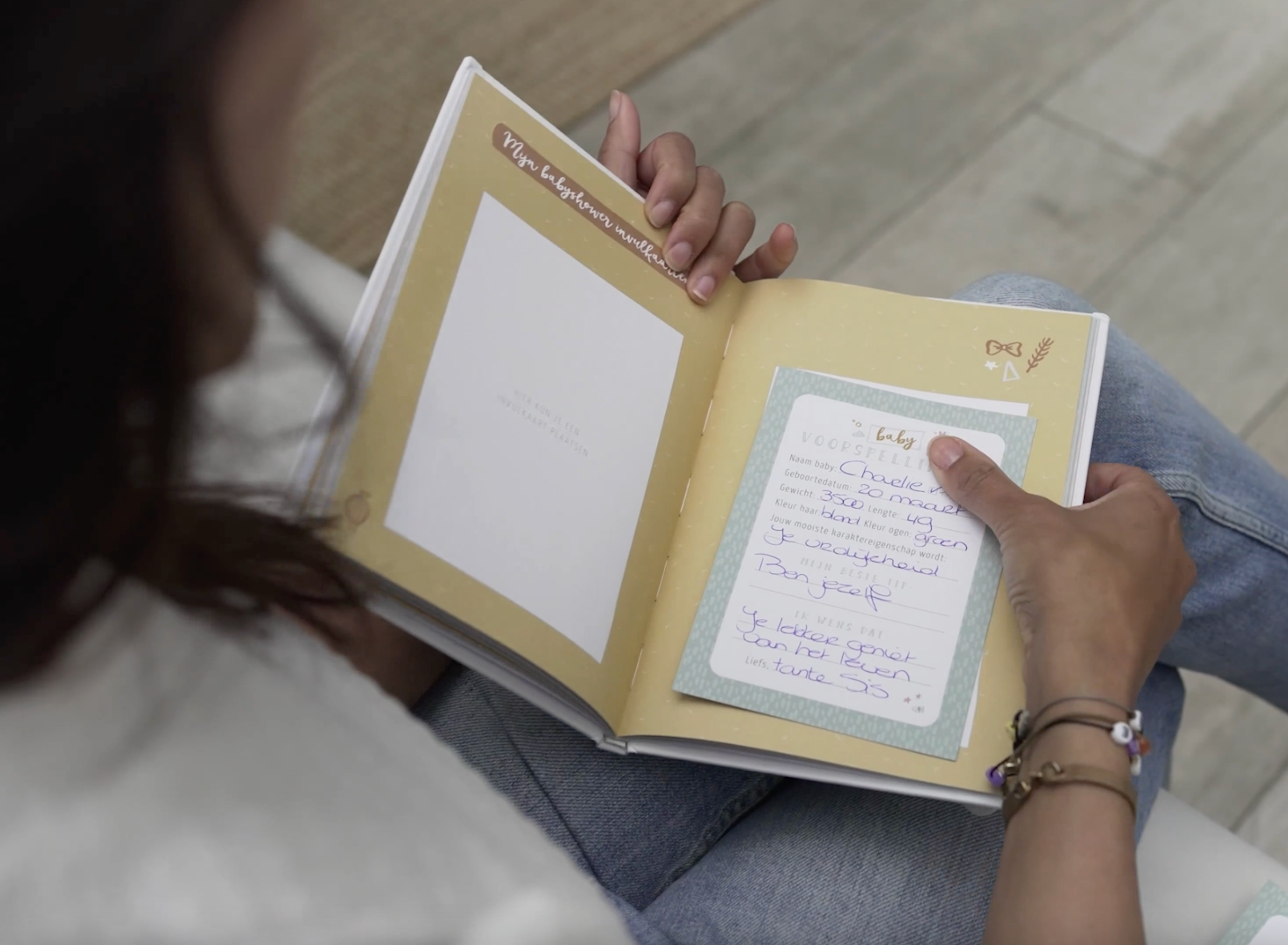 Mijn babyshowerboek (inclusief invulkaarten) - mint