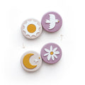 Tennisdempers - set van 2 - met TOS functie - zon/maan en vogel/bloem
