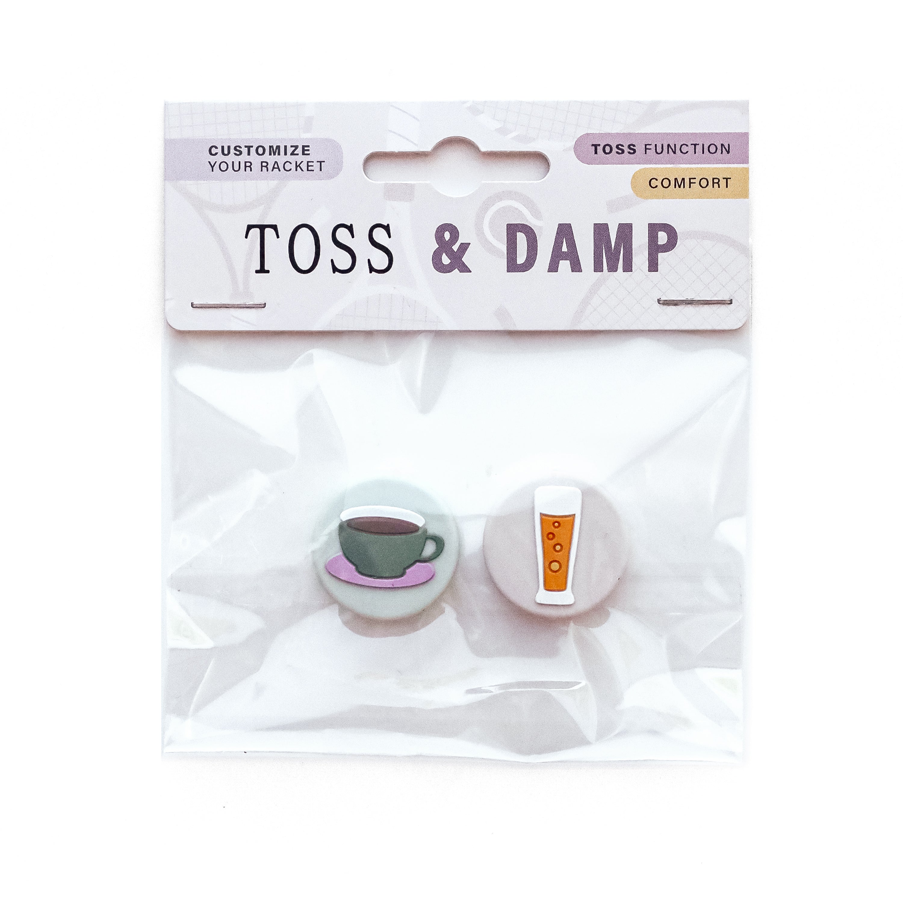 Tennisdempers - set van 2 - met TOS functie - bier/wijn en koffie/thee