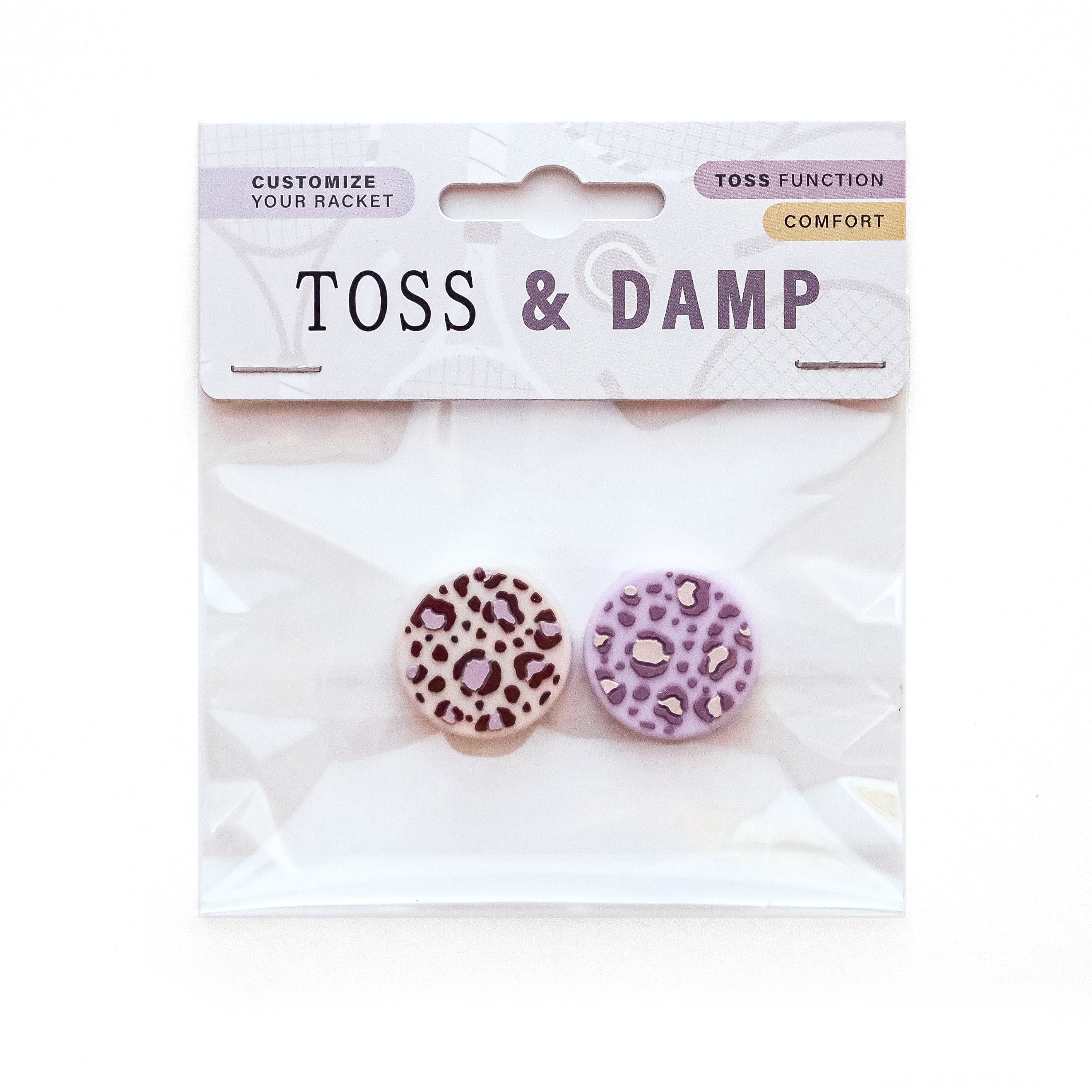Tennisdempers - set van 2 - met TOS functie - leopard/zebra en leopard/slang