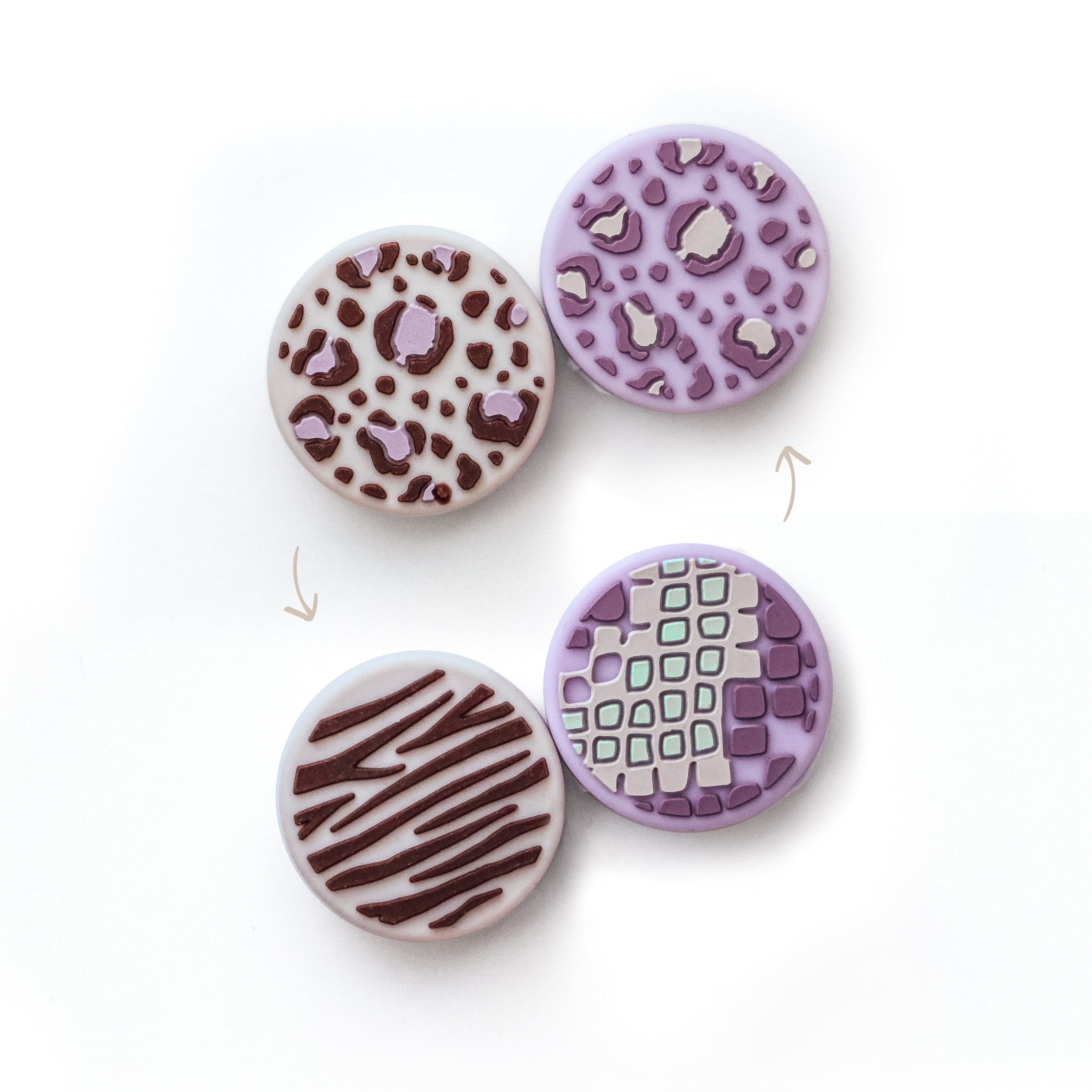 Tennisdempers - set van 2 - met TOS functie - leopard/zebra en leopard/slang