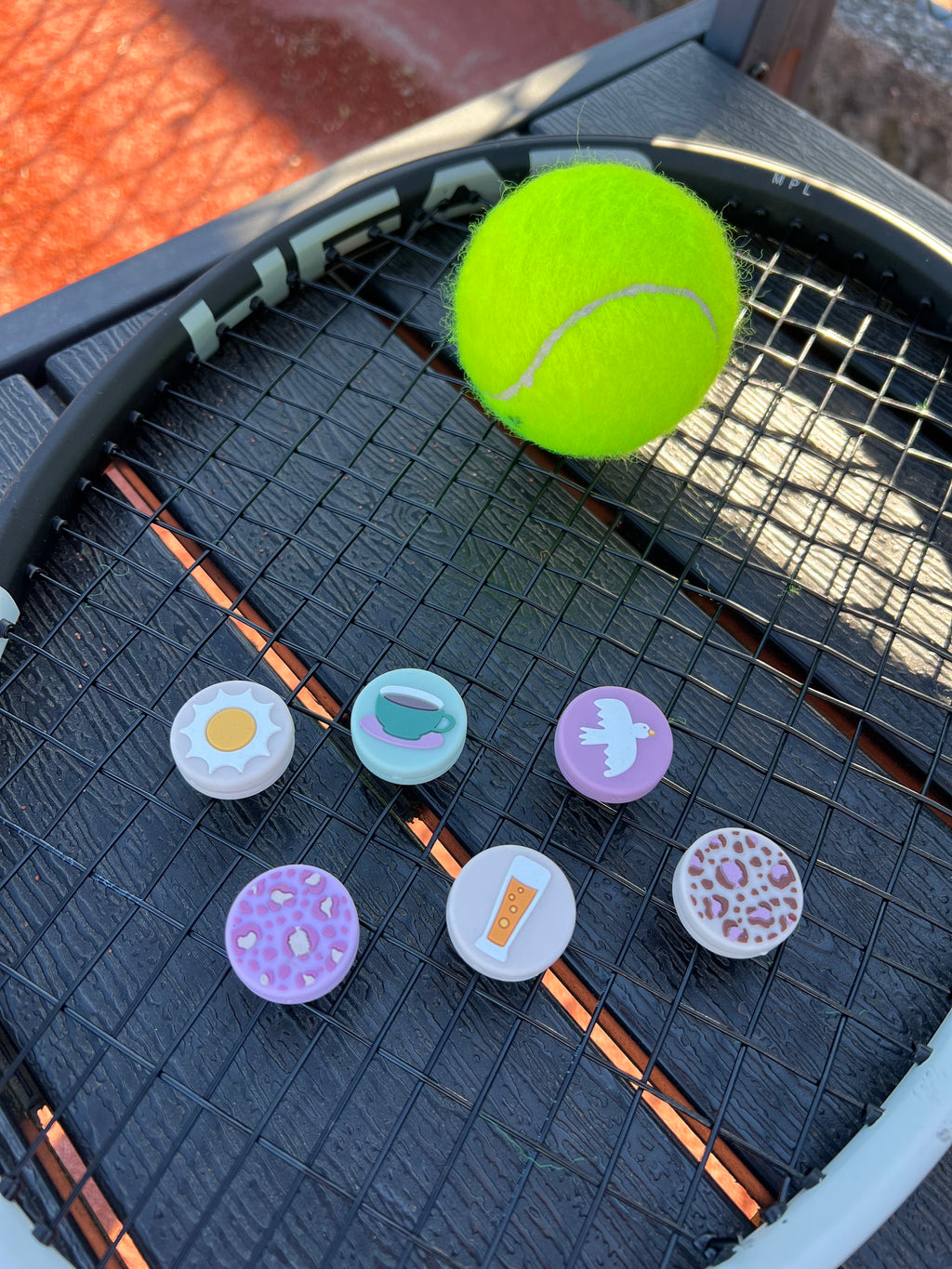 Tennisdempers - set van 2 - met TOS functie - leopard/zebra en leopard/slang