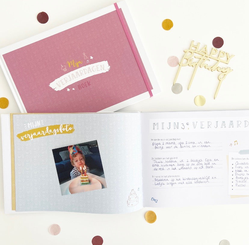 Mijn verjaardagenboek - roze