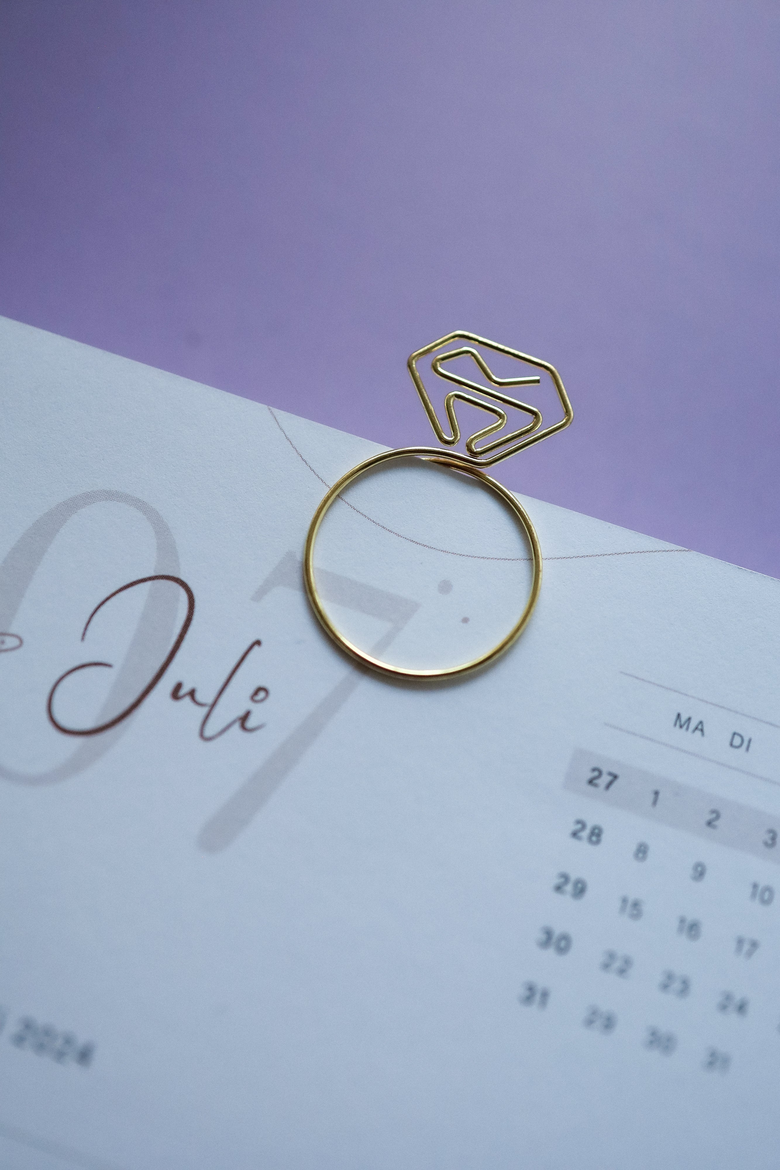 Paperclips ring - 20 stuks - goud