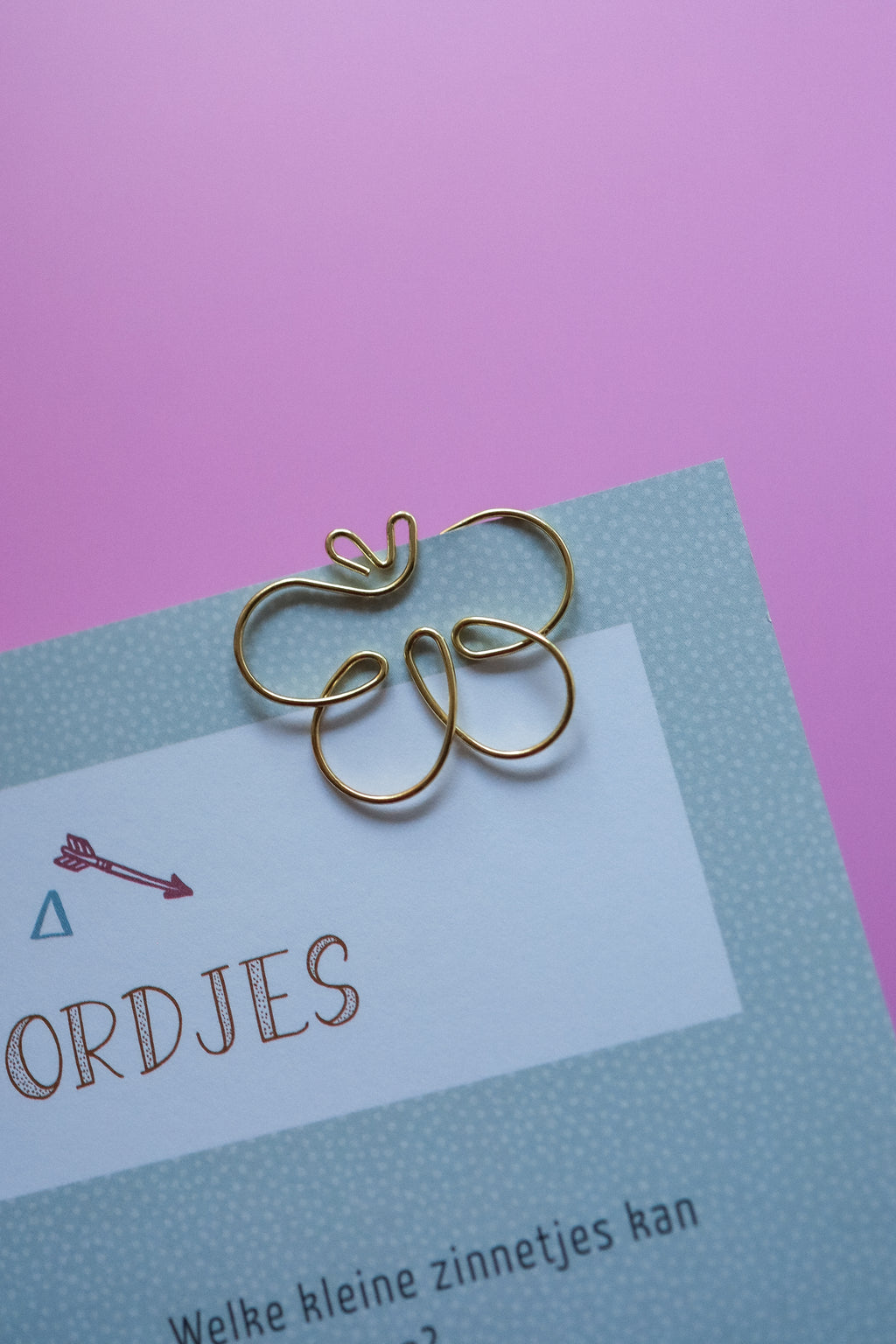 Paperclips vlinder - 20 stuks - goud