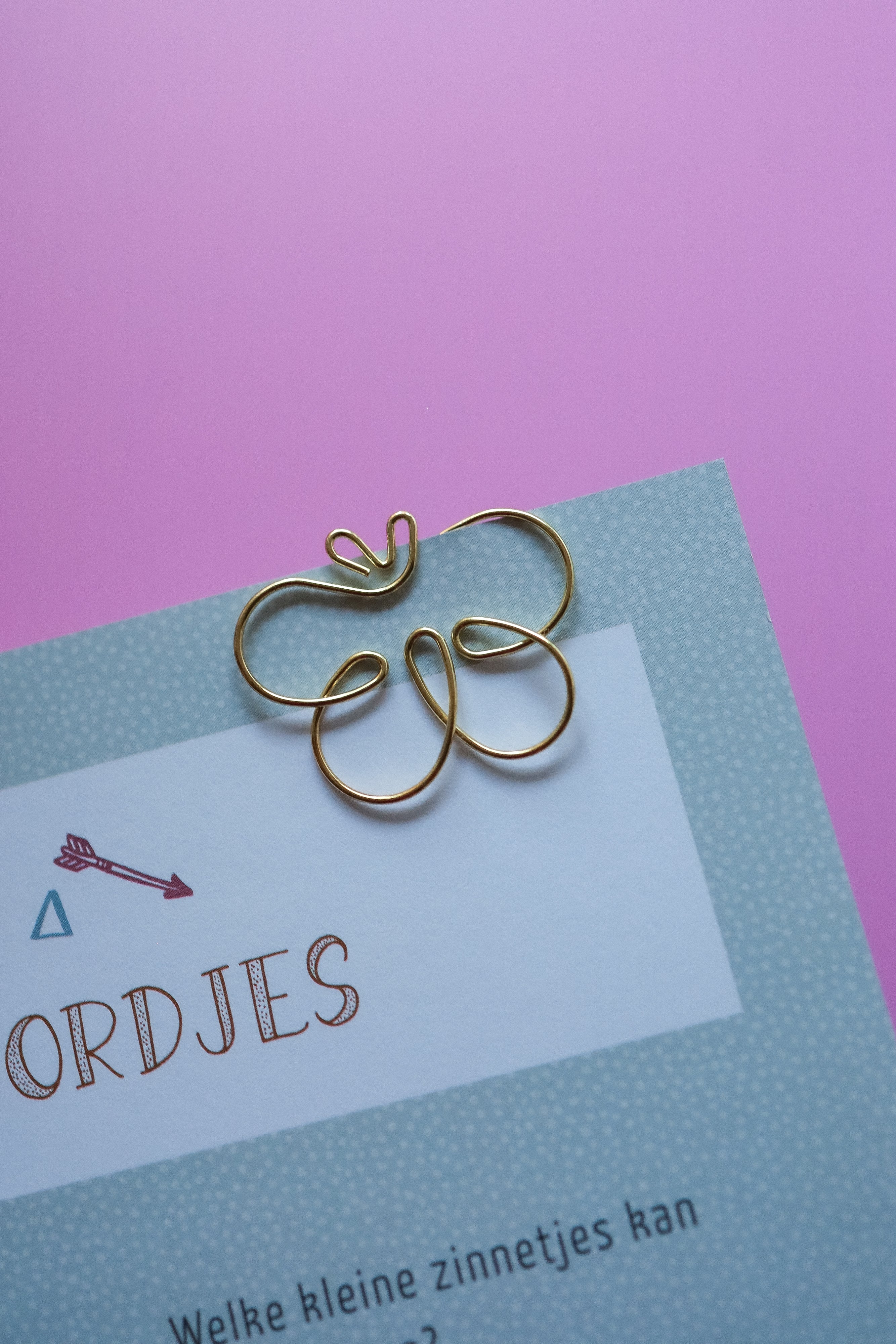 Paperclips vlinder - 20 stuks - goud