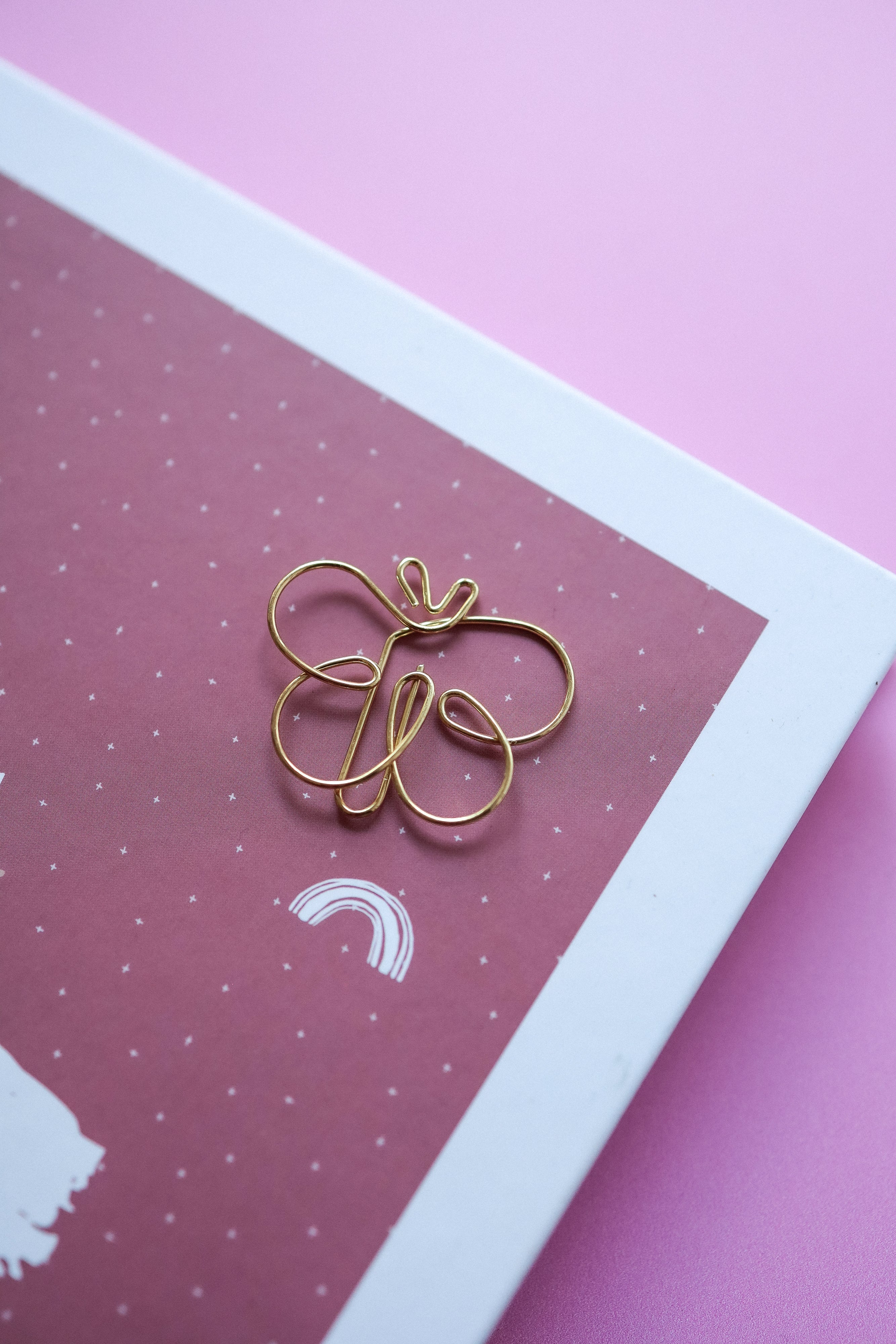 Paperclips vlinder - 20 stuks - goud