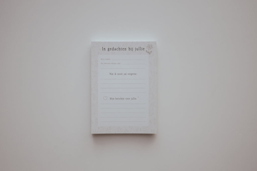 Condoleance invulkaarten (35 stuks)
