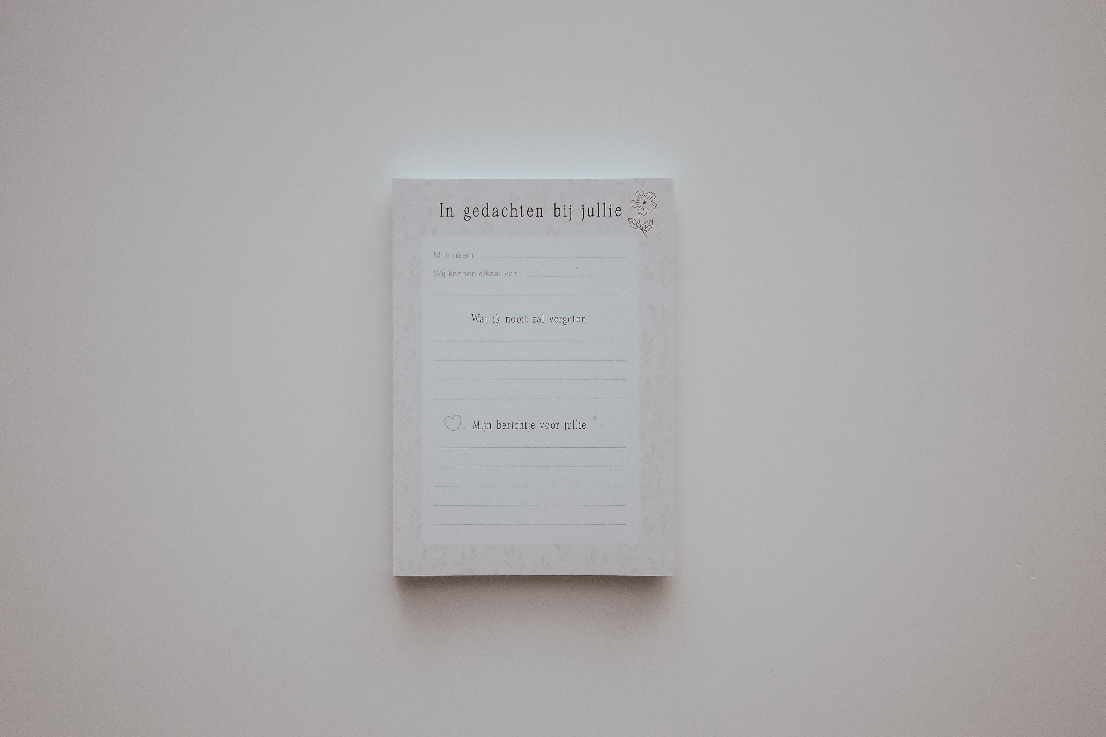 Condoleance invulkaarten (35 stuks)