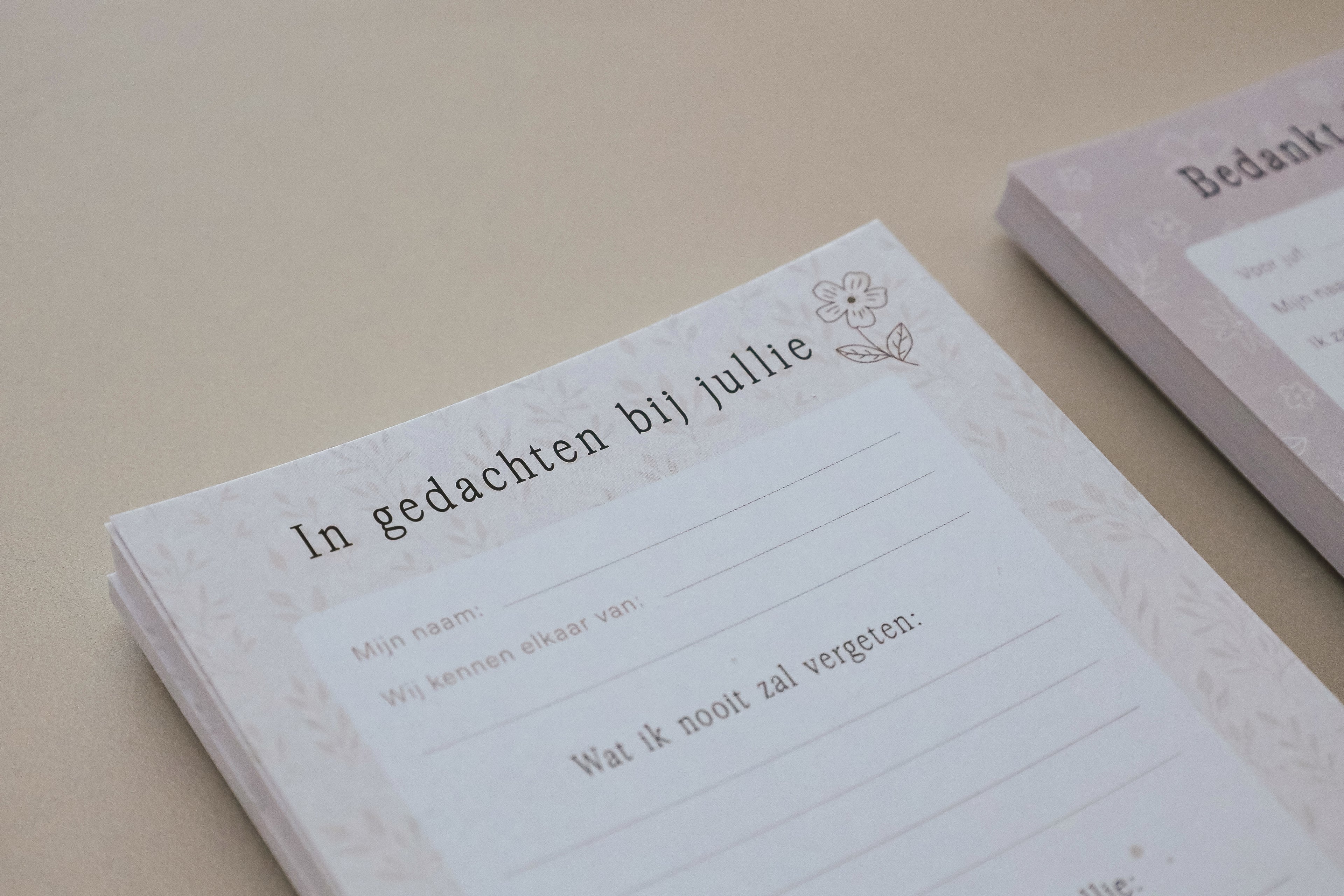 Condoleance invulkaarten (35 stuks)