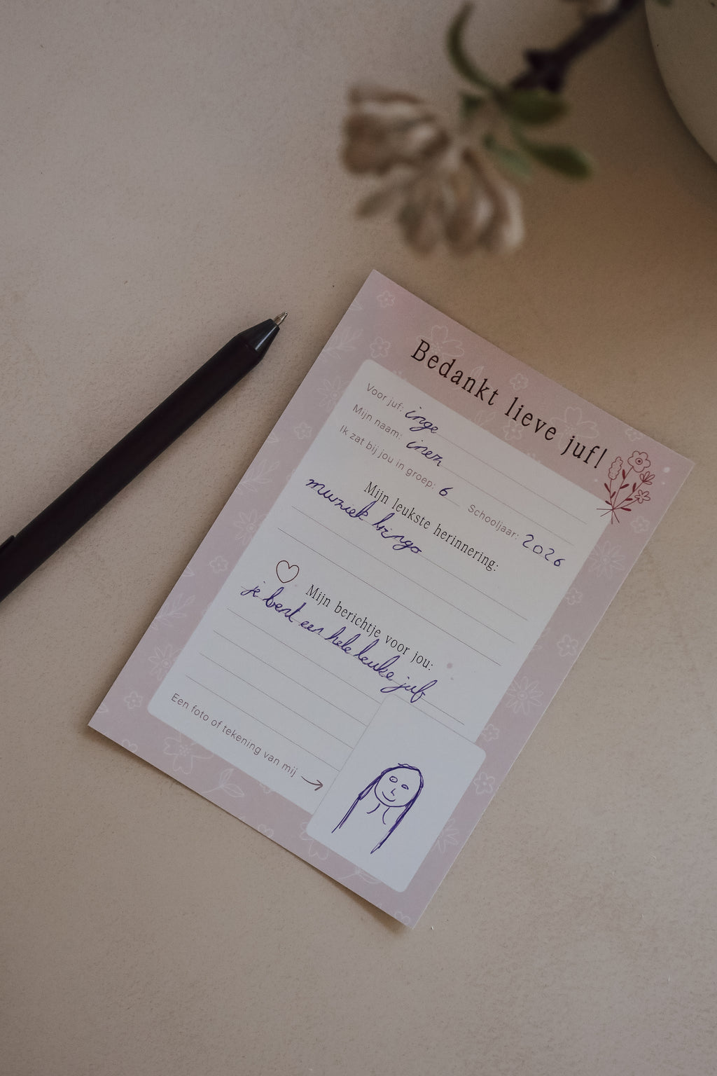 Afscheid juf Invulkaarten (35 stuks)