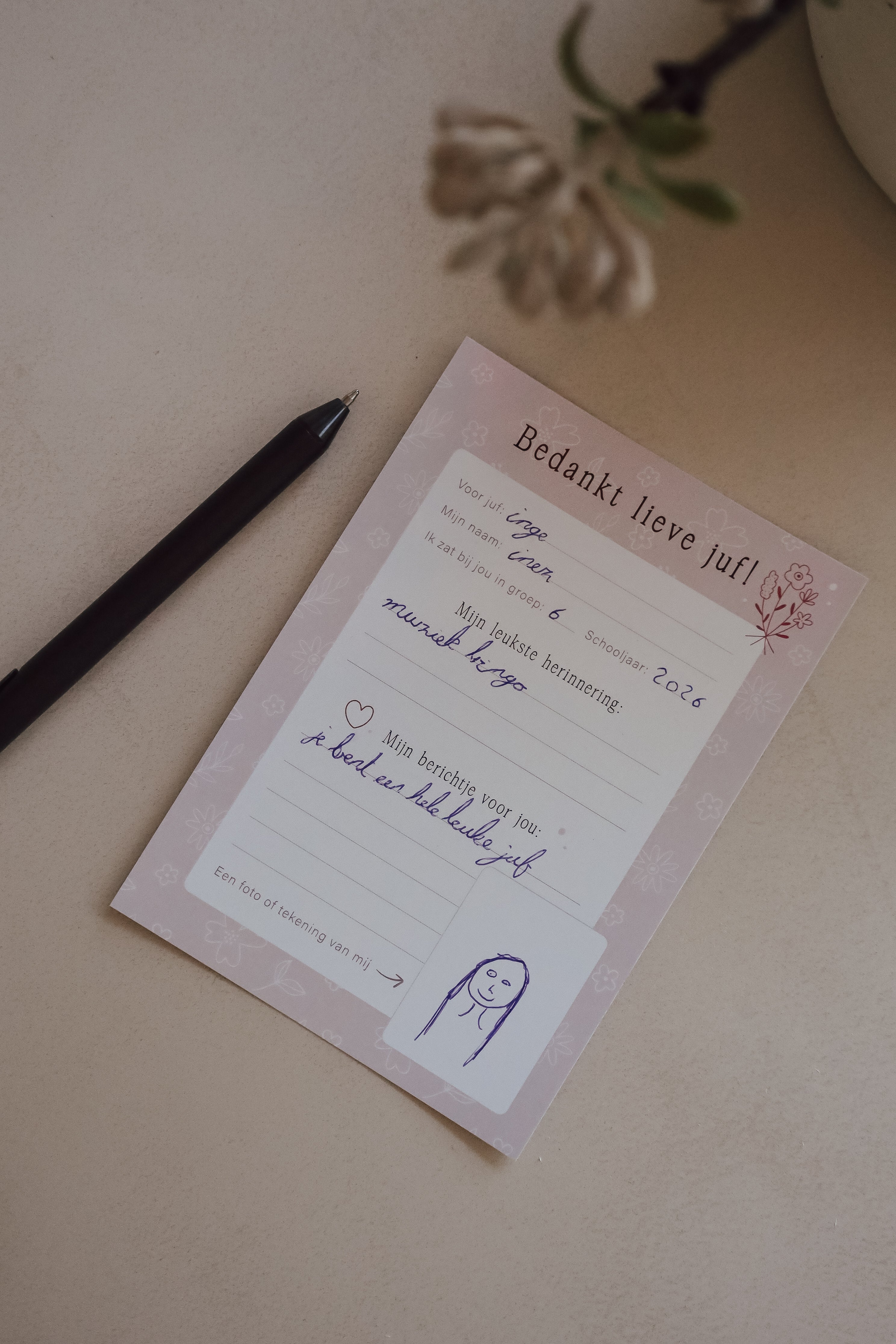 Afscheid juf Invulkaarten (35 stuks)