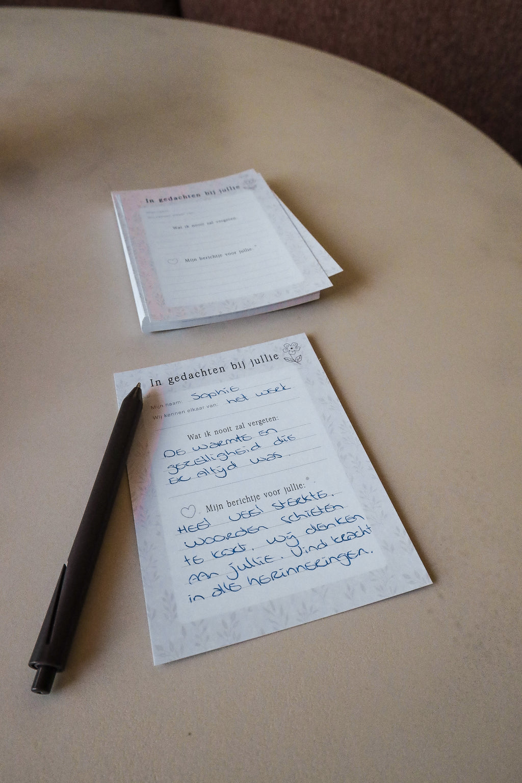 Condoleance invulkaarten (35 stuks)