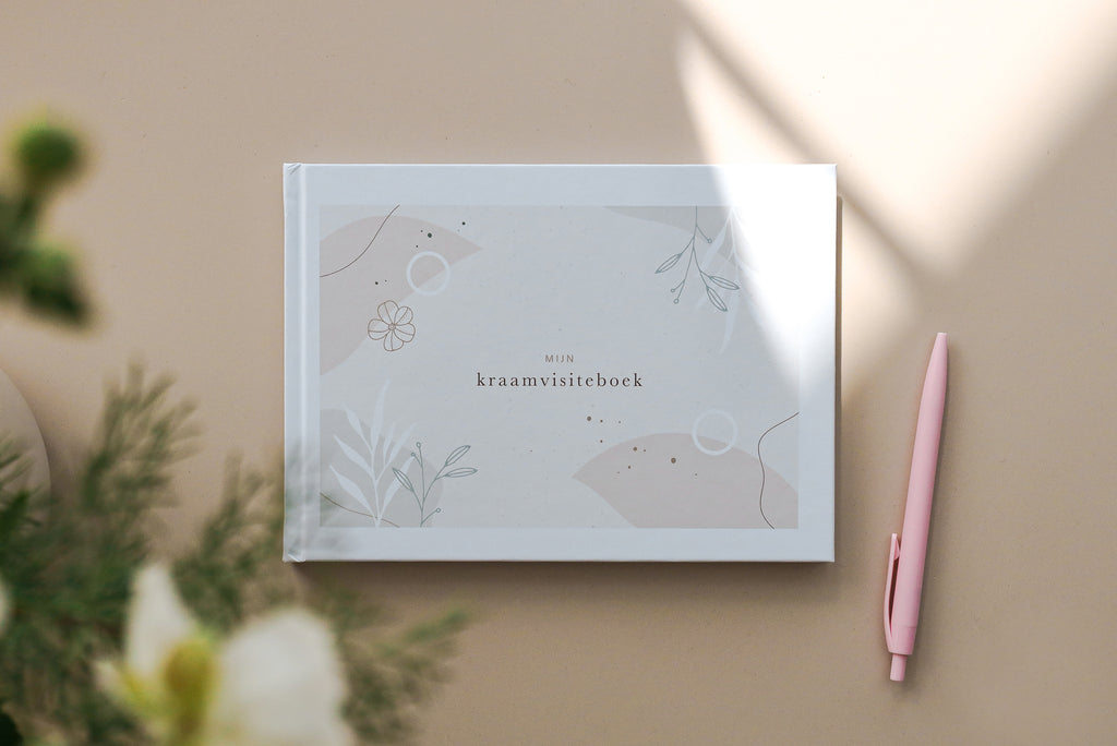 Mijn kraamvisiteboek - Invulboek voor kraamvisite - Geschikt voor 74 gasten