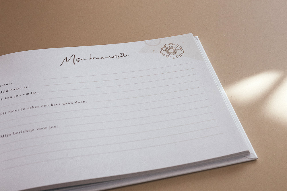 Mijn kraamvisiteboek - Invulboek voor kraamvisite - Geschikt voor 74 gasten