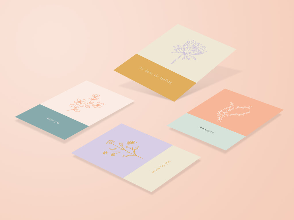 Mini wenskaartjes / cadeaulabels - 20 stuks - Celestial
