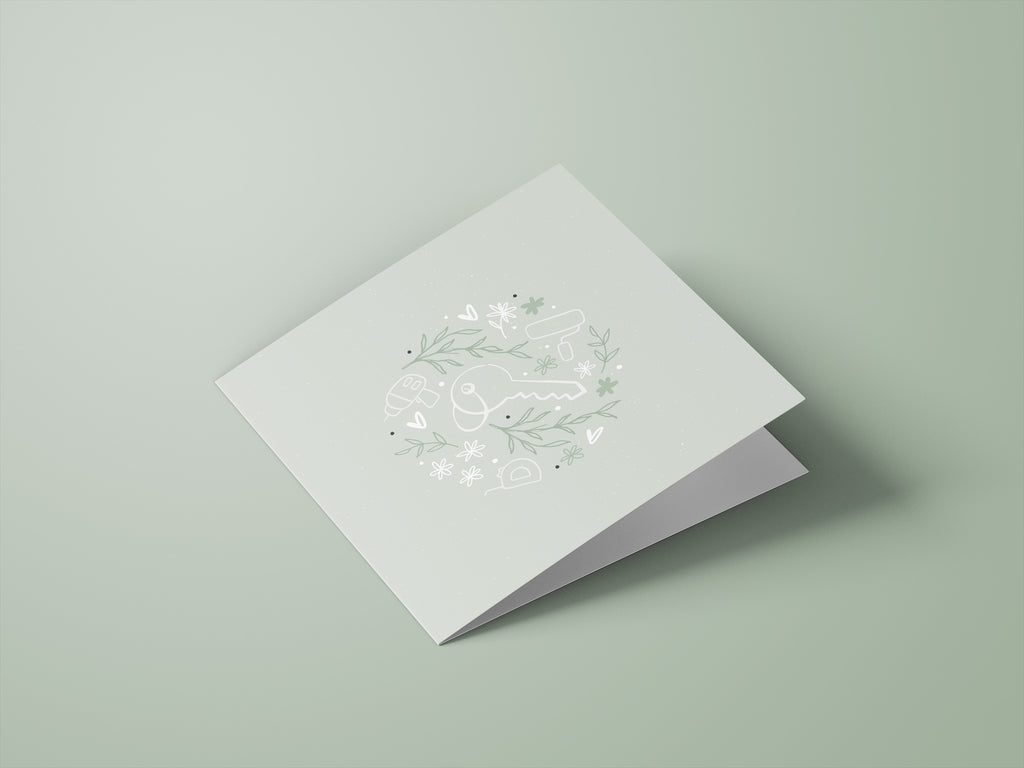 Wenskaarten verhuizing / nieuwe woning - set van 6 - incl enveloppen