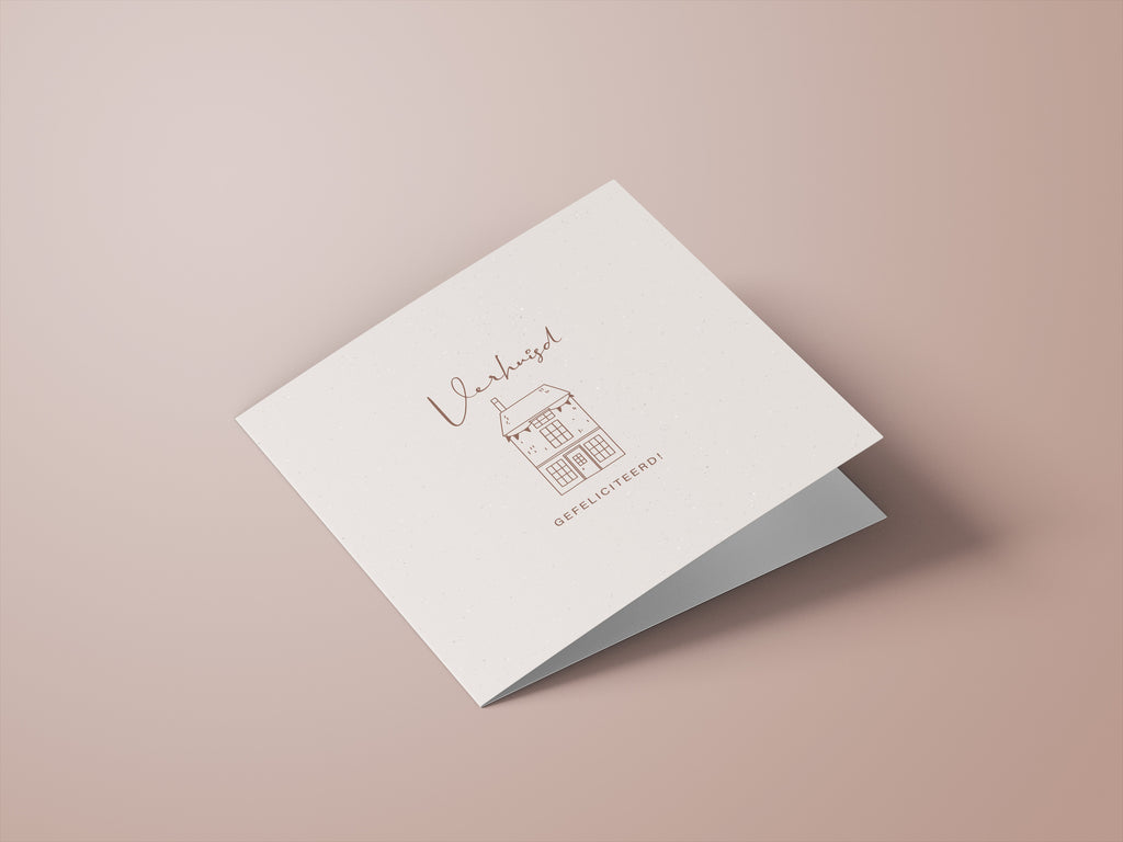 Wenskaarten verhuizing / nieuwe woning - set van 6 - incl enveloppen