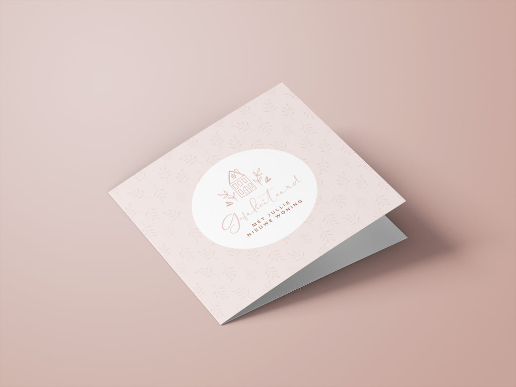 Wenskaarten verhuizing / nieuwe woning - set van 6 - incl enveloppen
