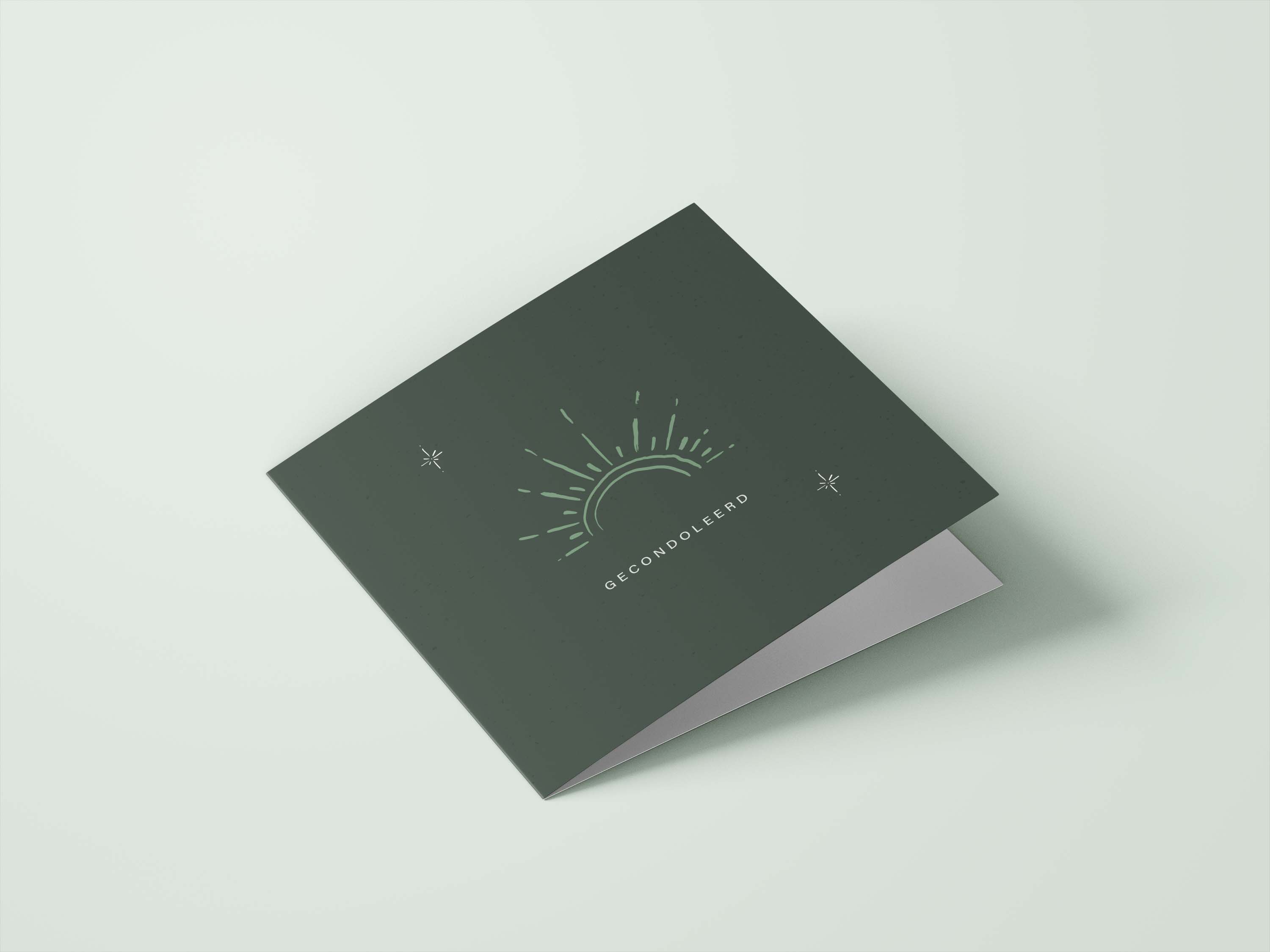 Wenskaarten condoleance / sterkte - set van 6 - incl enveloppen - Eclipse