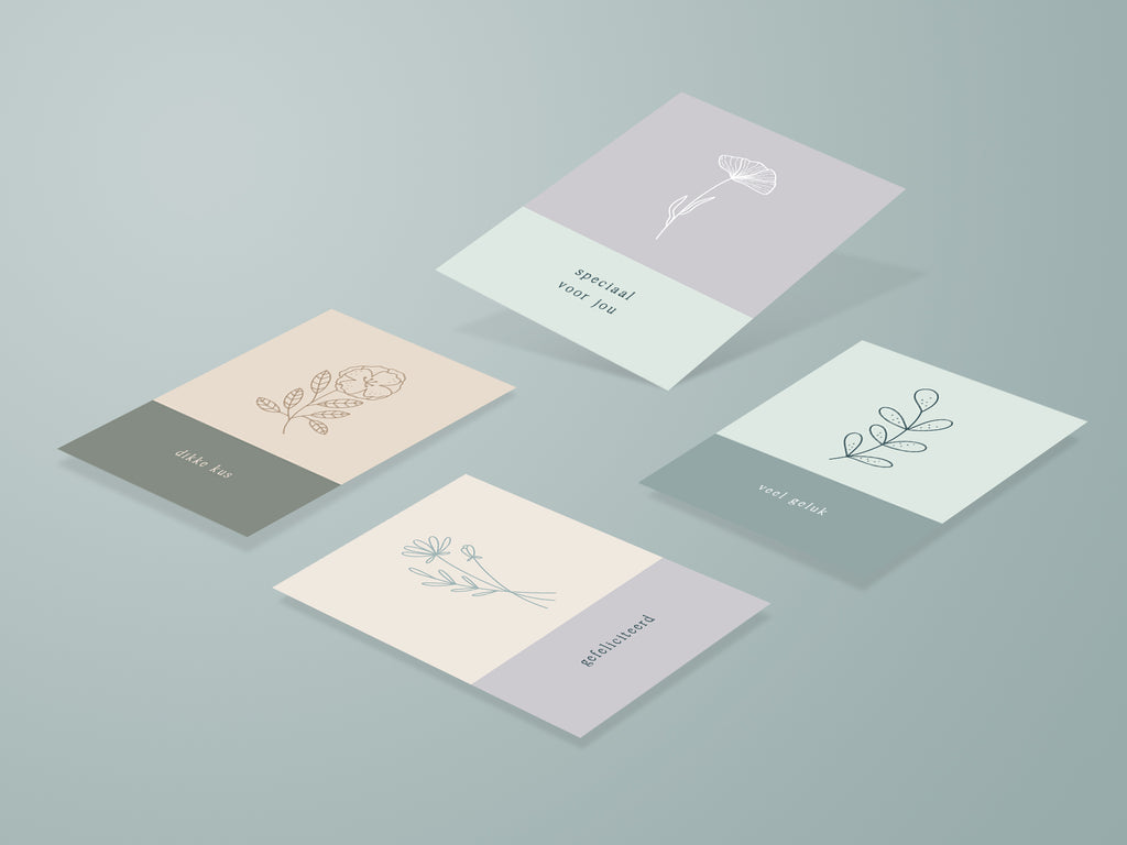 Mini wenskaartjes / cadeaulabels - 20 stuks - Eclipse