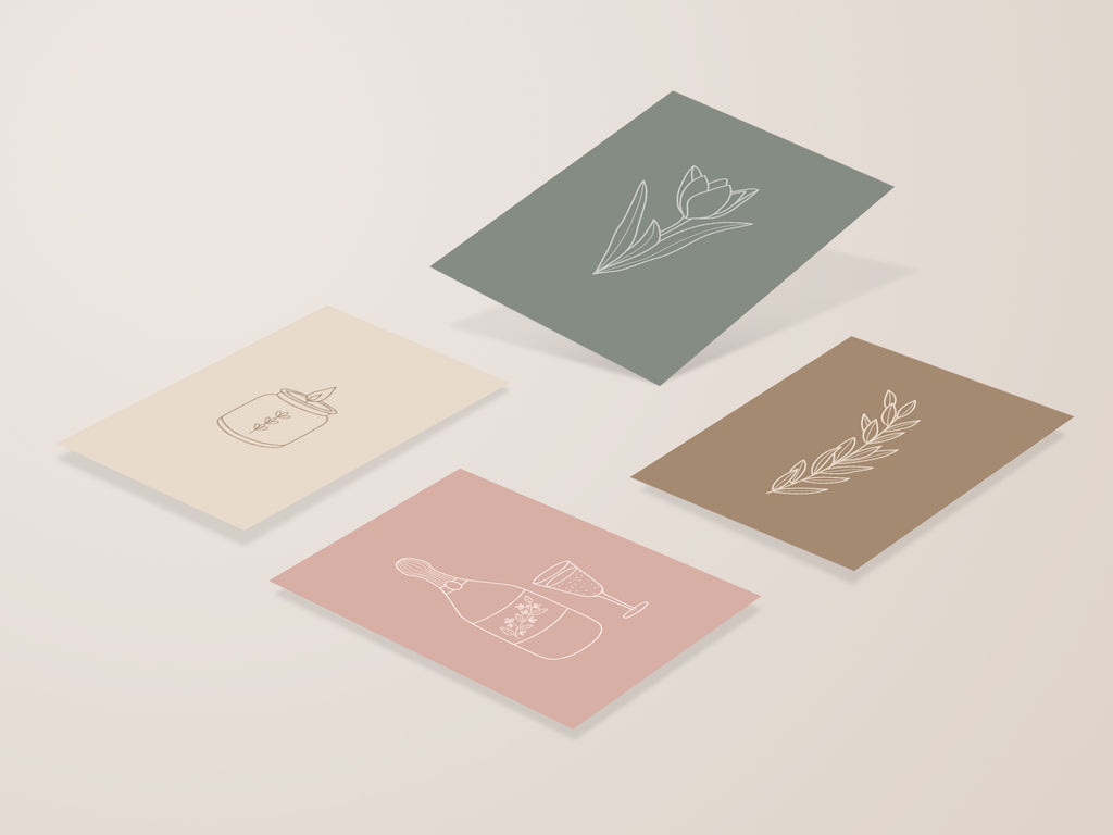 Mini wenskaartjes / cadeaulabels - 20 stuks - Eclipse