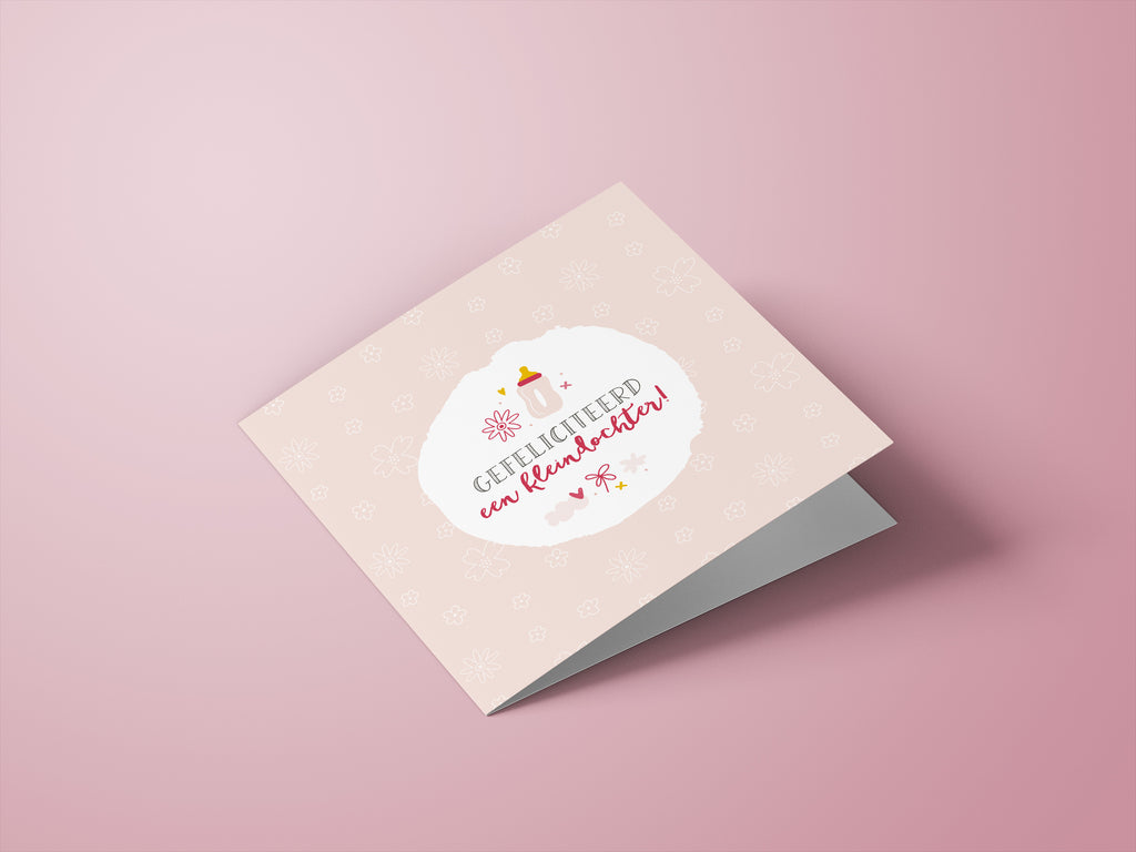 Wenskaarten geboorte kleinkind opa oma - set van 6 - incl enveloppen (kopie)