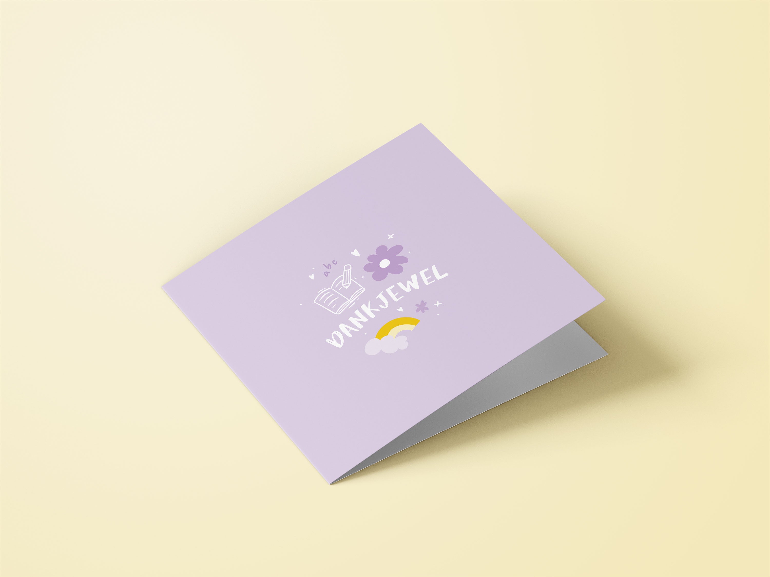 Wenskaarten juf / meester - set van 6 - incl enveloppen