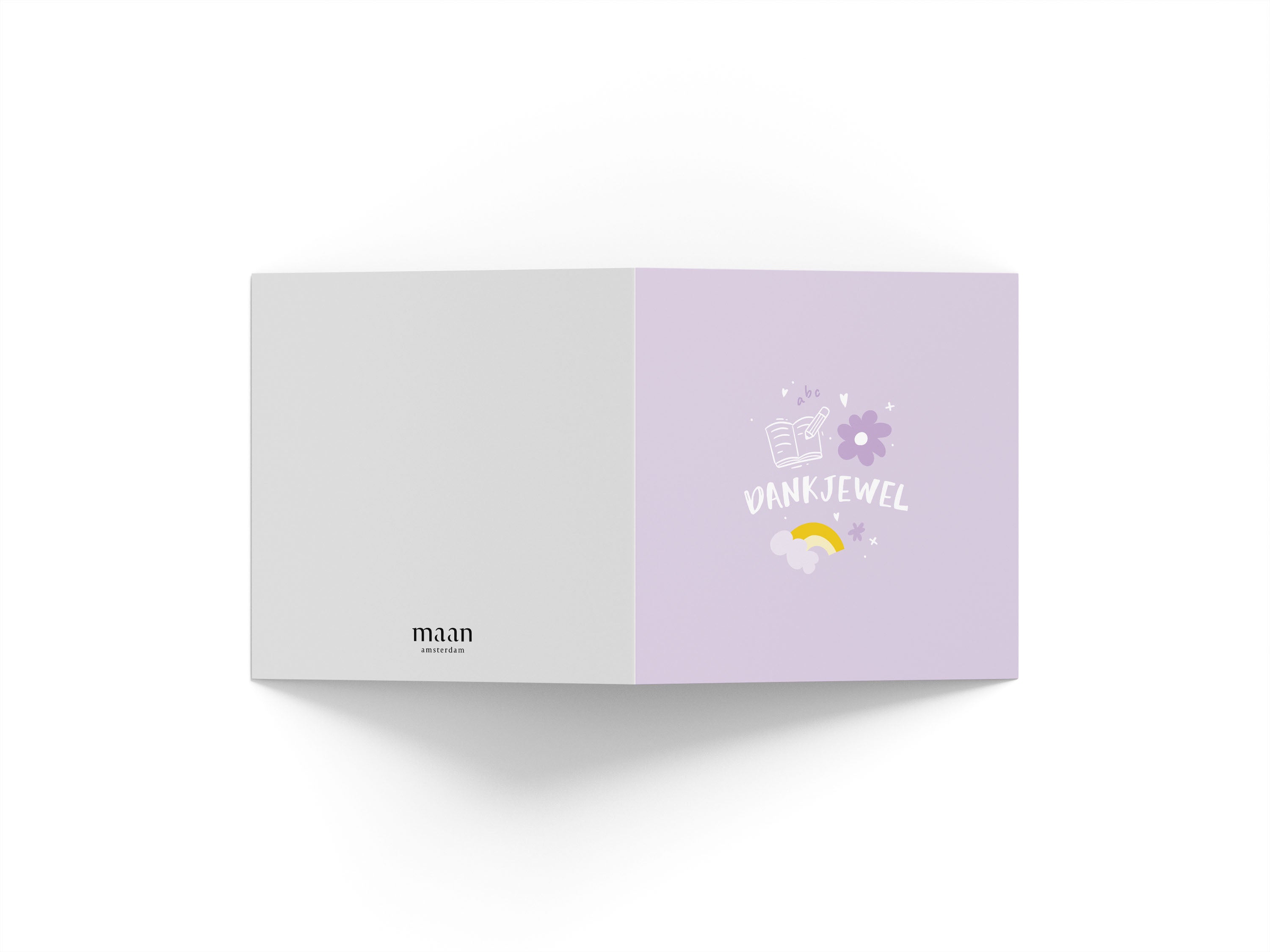 Wenskaarten juf / meester - set van 6 - incl enveloppen