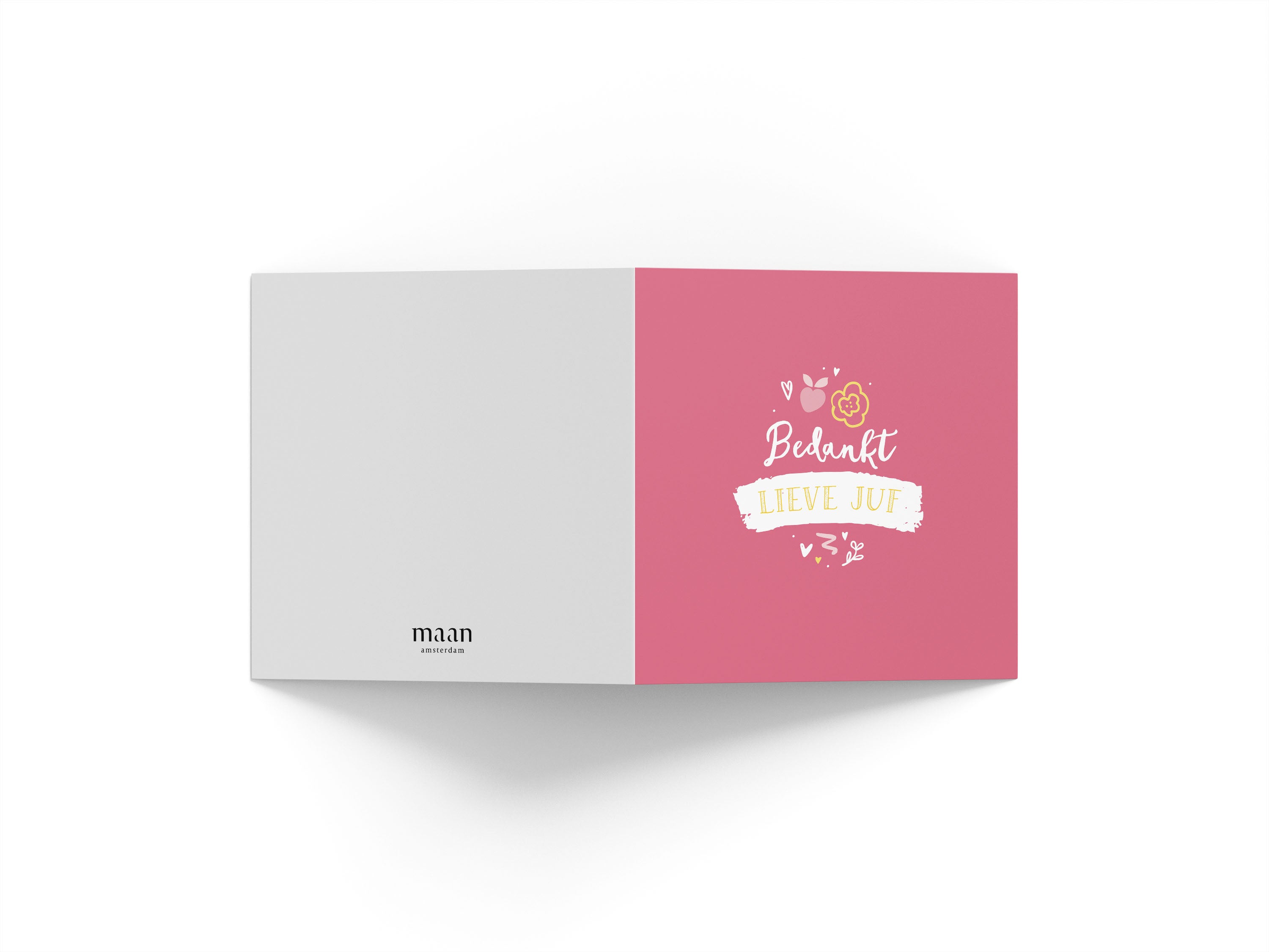 Wenskaarten juf / meester - set van 6 - incl enveloppen