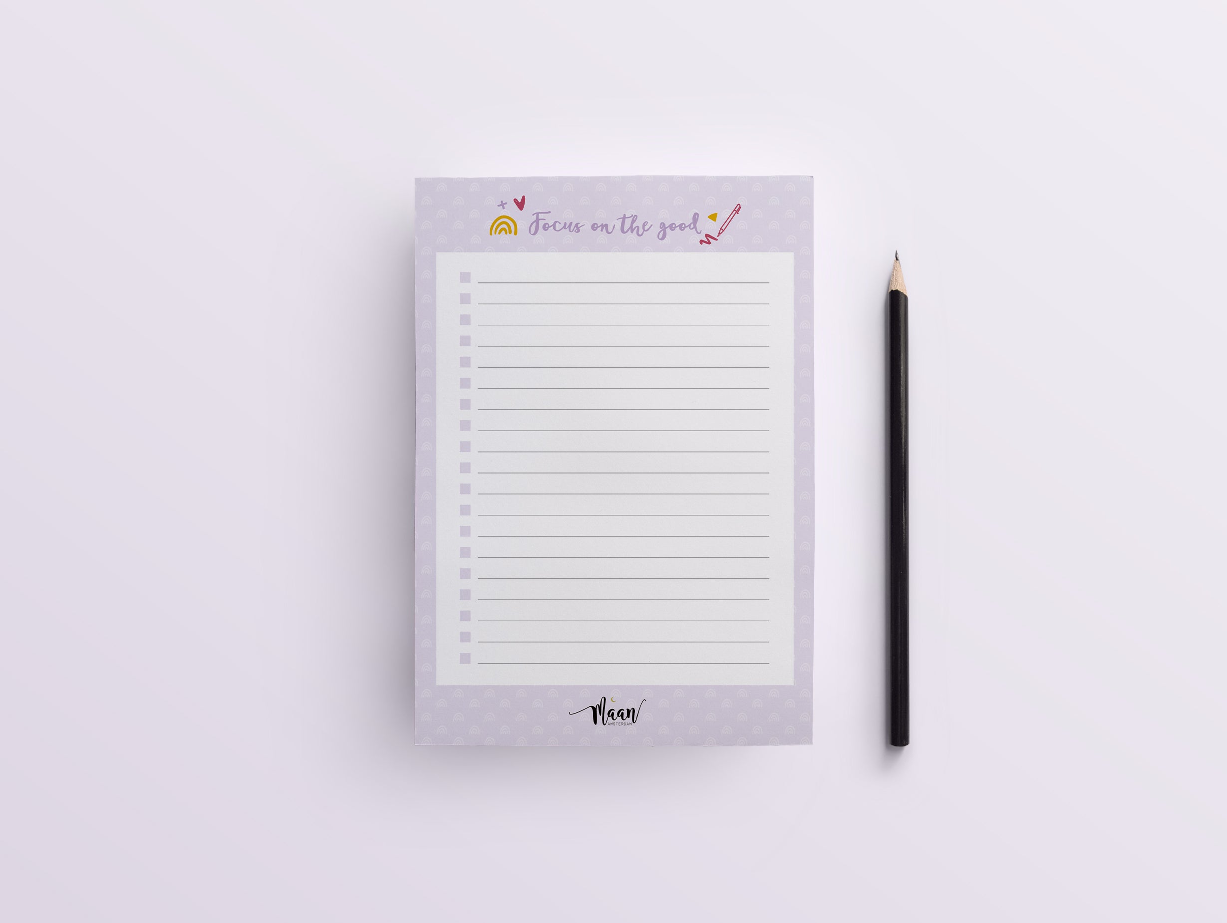Notitieblok A5 - to do lijst - Universe lila