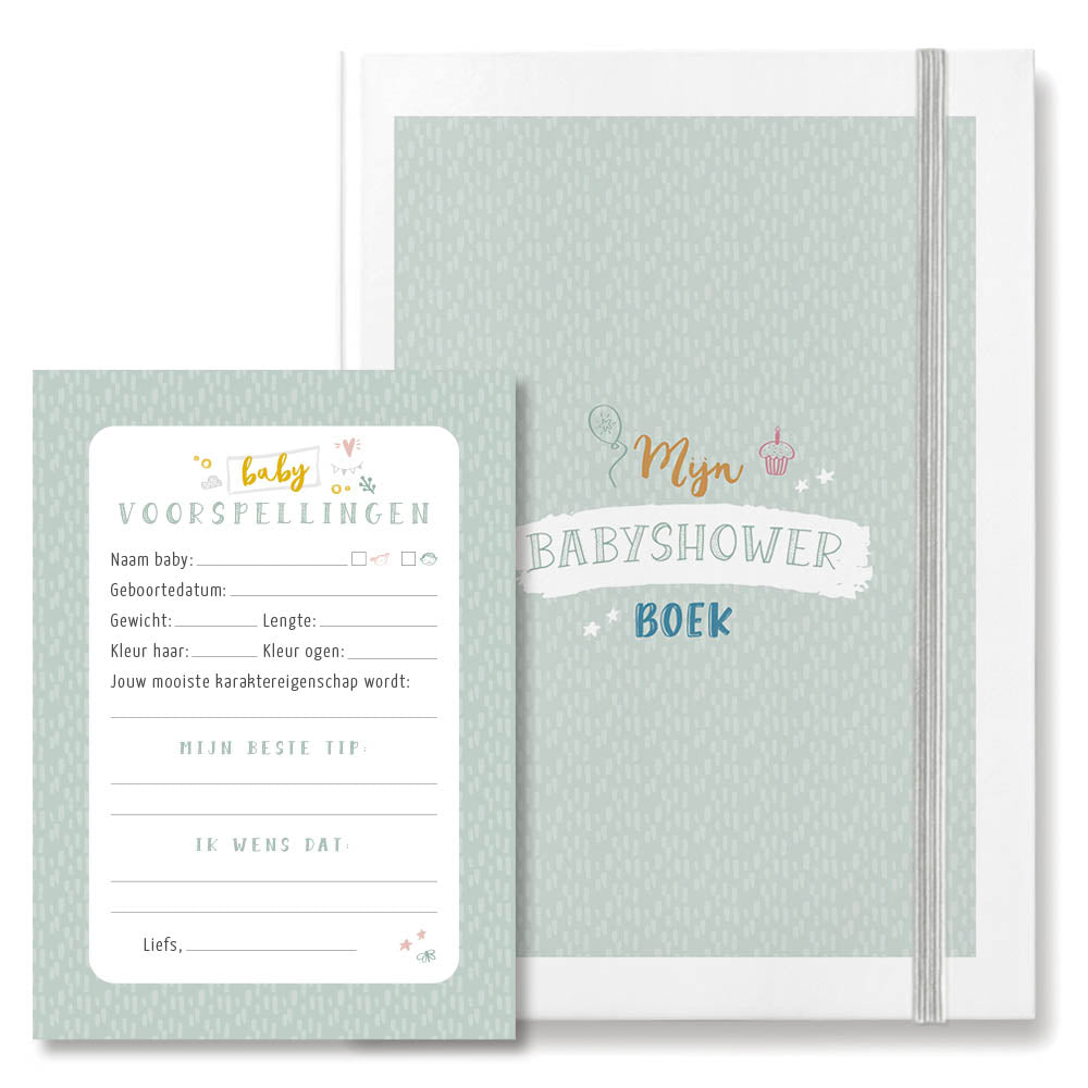 Mijn babyshowerboek (inclusief invulkaarten) - mint