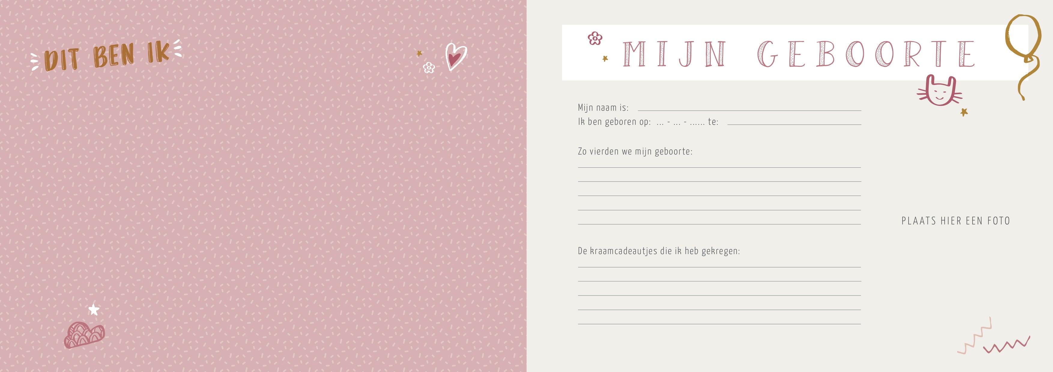 Mijn verjaardagenboek - roze