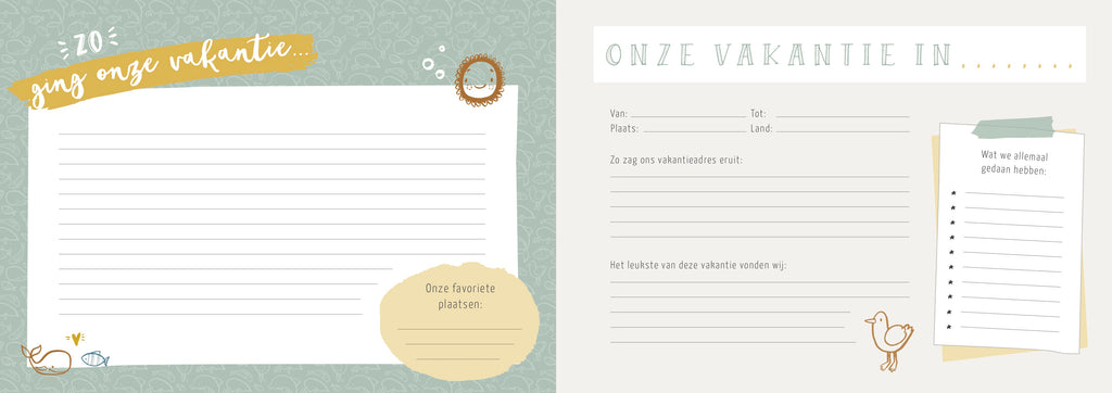 Ons vakantieboek - voor alle gezinsvakantie herinneringen