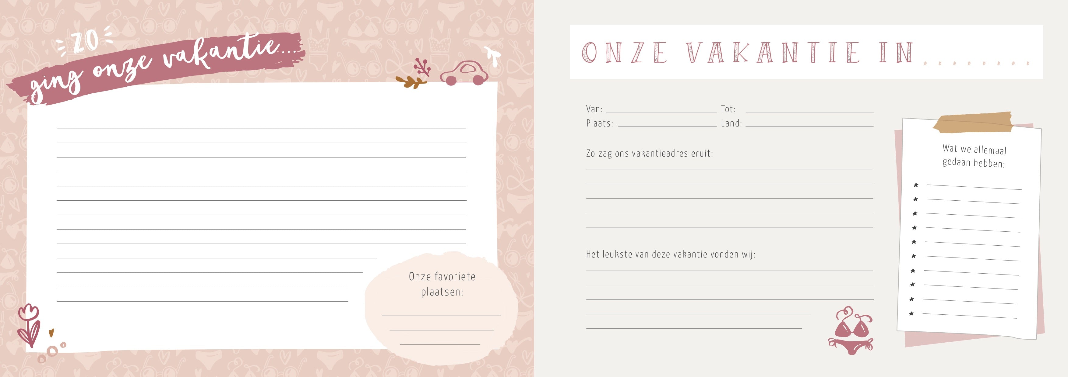 Ons vakantieboek - voor alle gezinsvakantie herinneringen