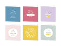 Wenskaarten juf / meester - set van 6 - incl enveloppen