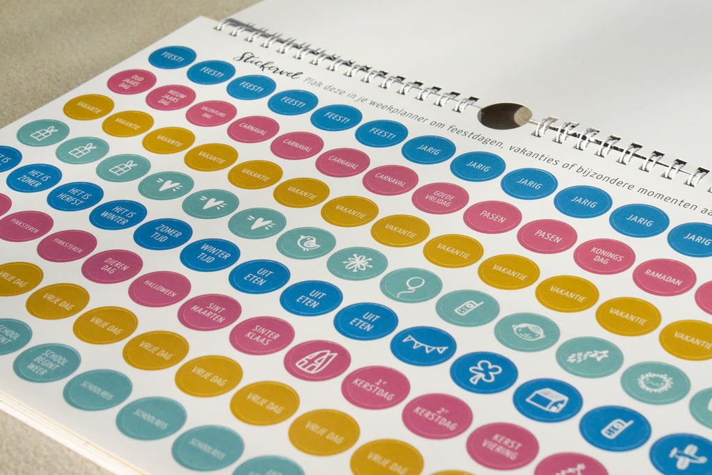 Familie weekplanner incl. stickervel - Universe