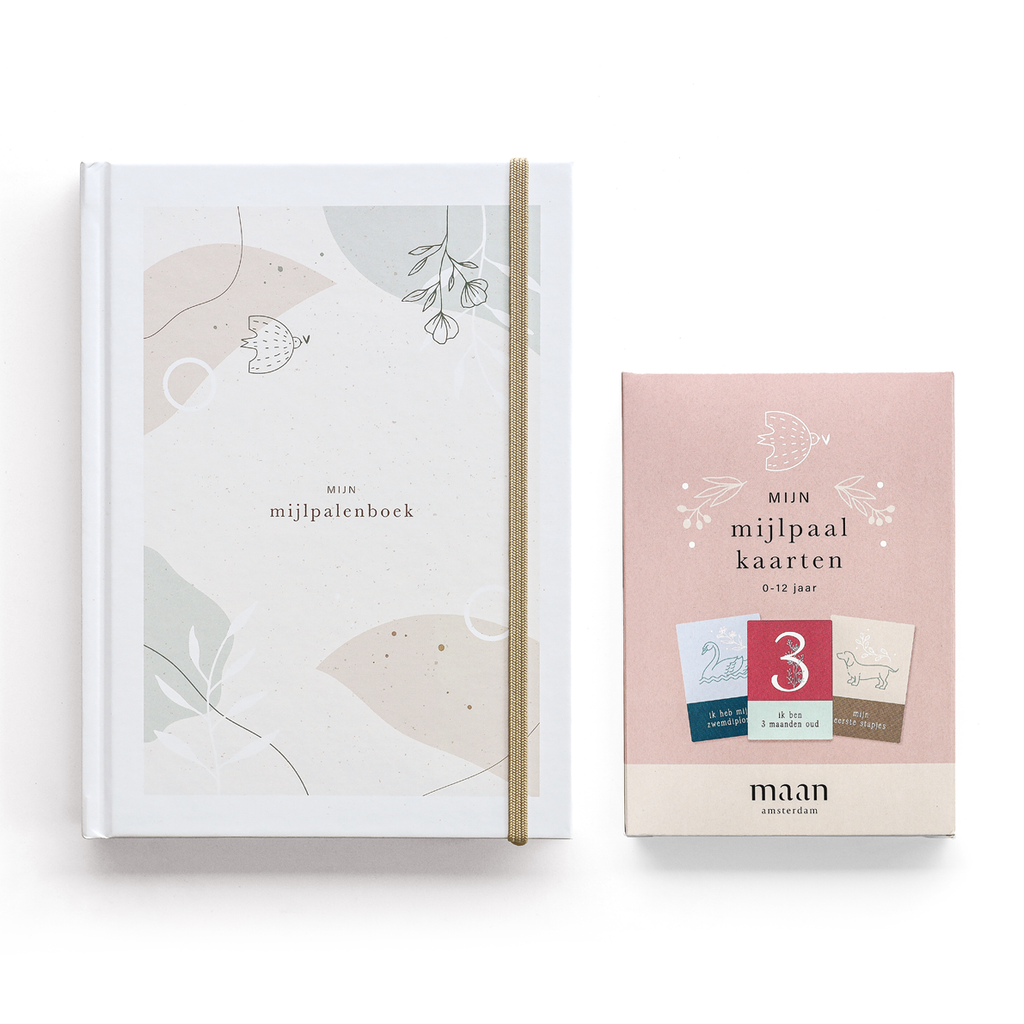 Mijn mijlpalenboek + mijlpaalkaarten - Invulboek voor alle belangrijke momenten van 0 t/m 12 jaar