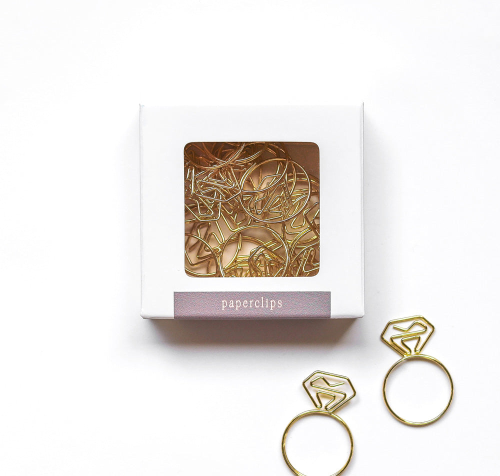 Paperclips ring - 20 stuks - goud
