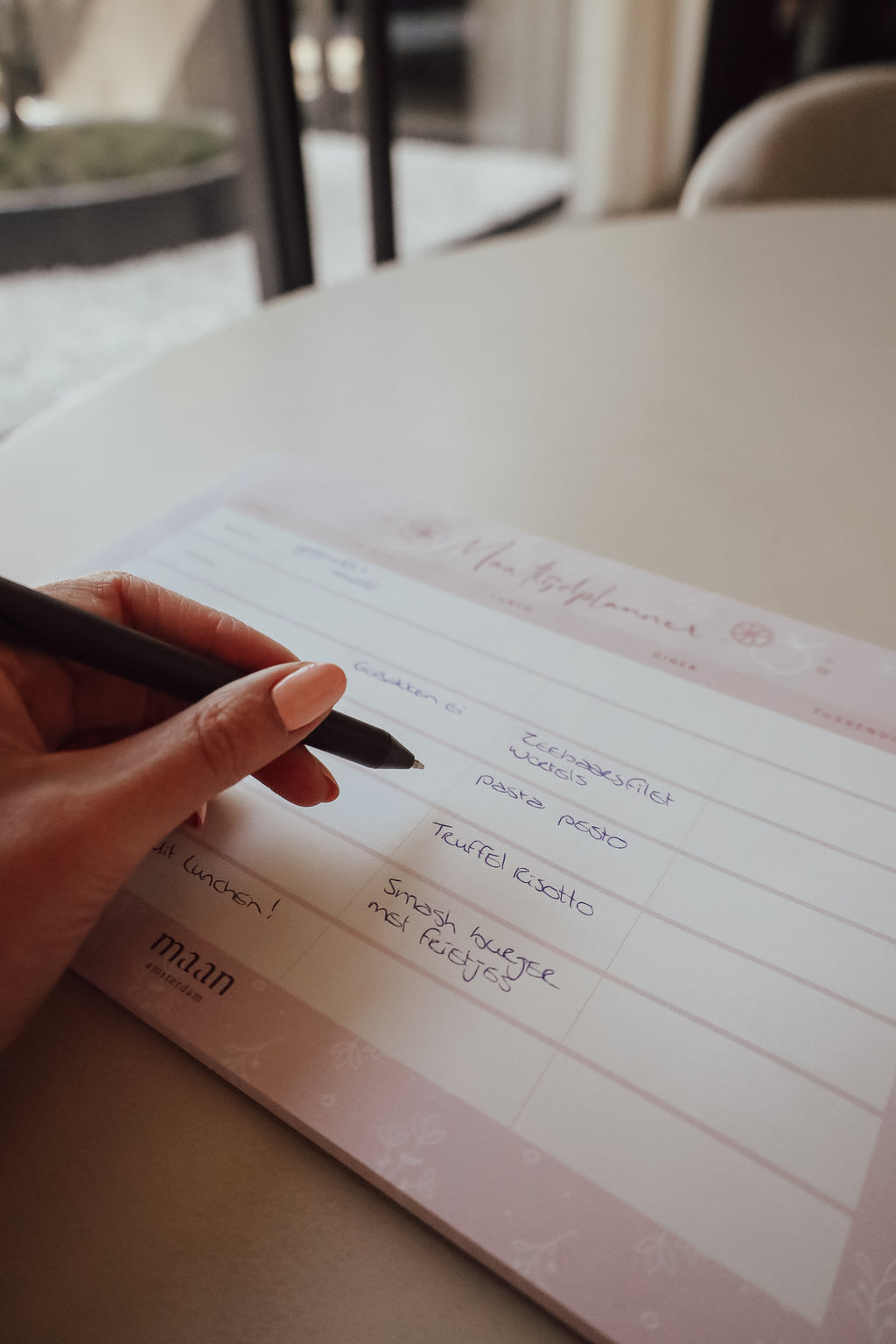 Maaltijdplanner - A4 - notitieblok voor dagmenu - 50 afscheurbare vellen